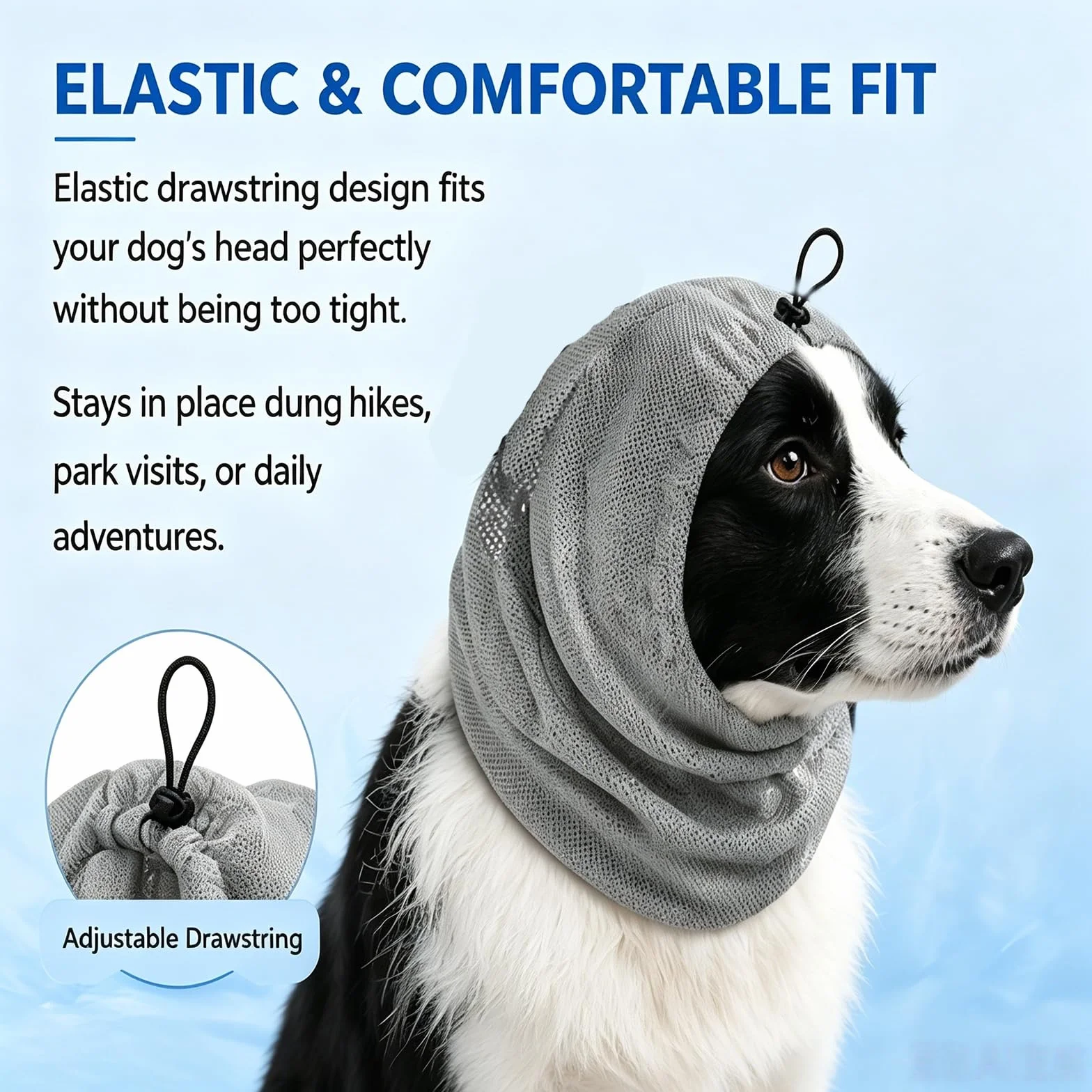 Snood Chien Cocker – Cache Oreille Chien Anti Épiler, Protège Oreille pour Chien à Longues Oreilles, Réduit Les Tâches Pendant Les Repas (M 28 * 27)