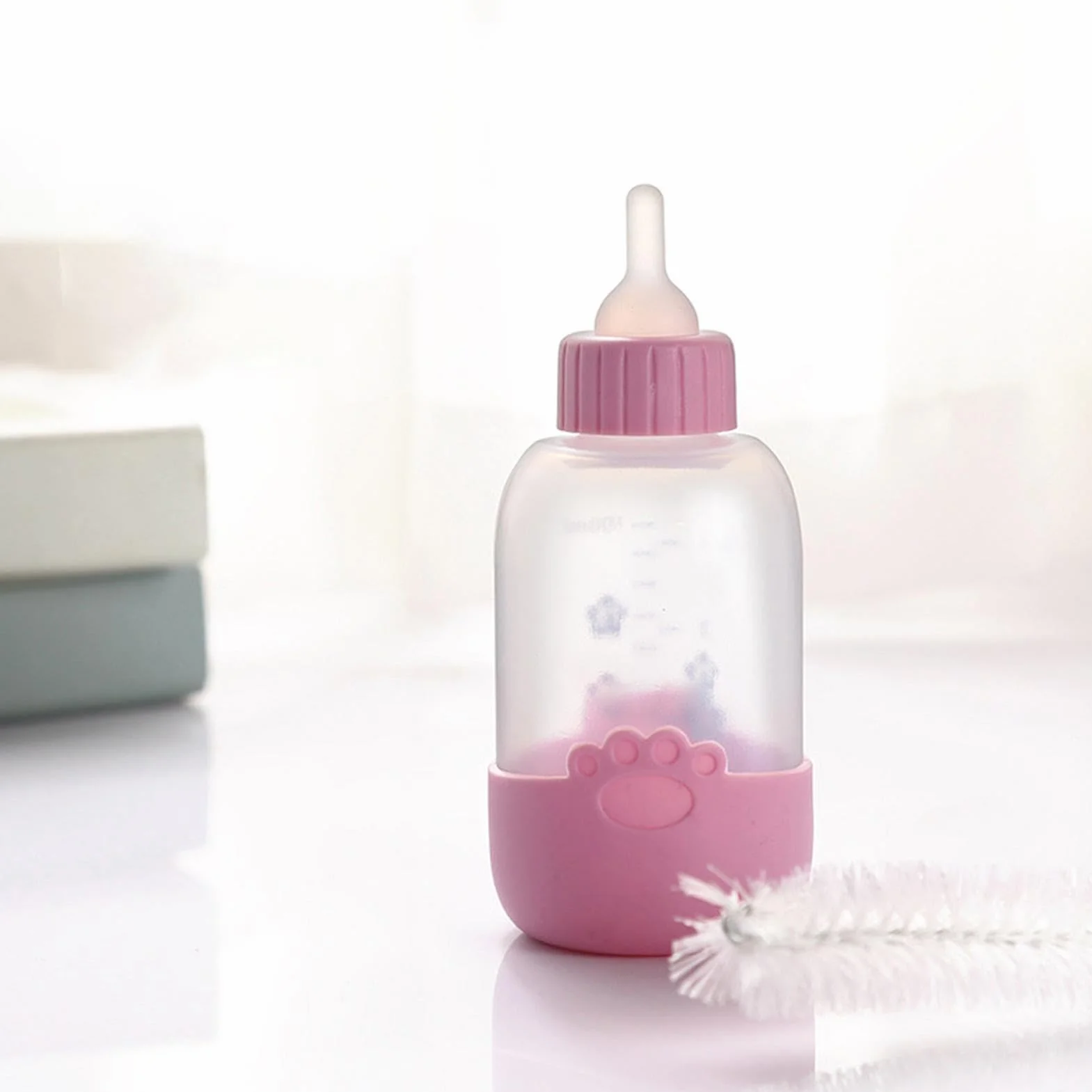 Biberon d'alimentation pour chaton 100 ml - Mangeoire à lait avec tétine et brosse
