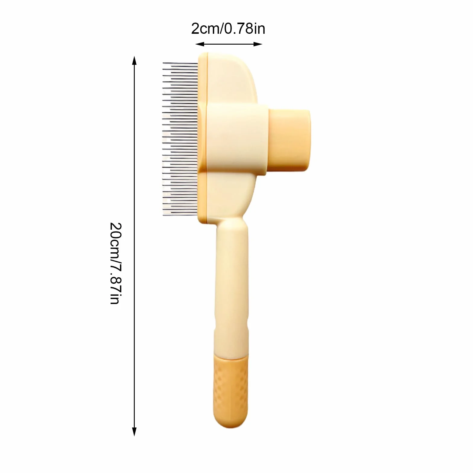 Brosse pour chat et chien - Peigne autonettoyant d'épilation avec bouton de déverrouillage - Brosse de toilettage poils longs et courts