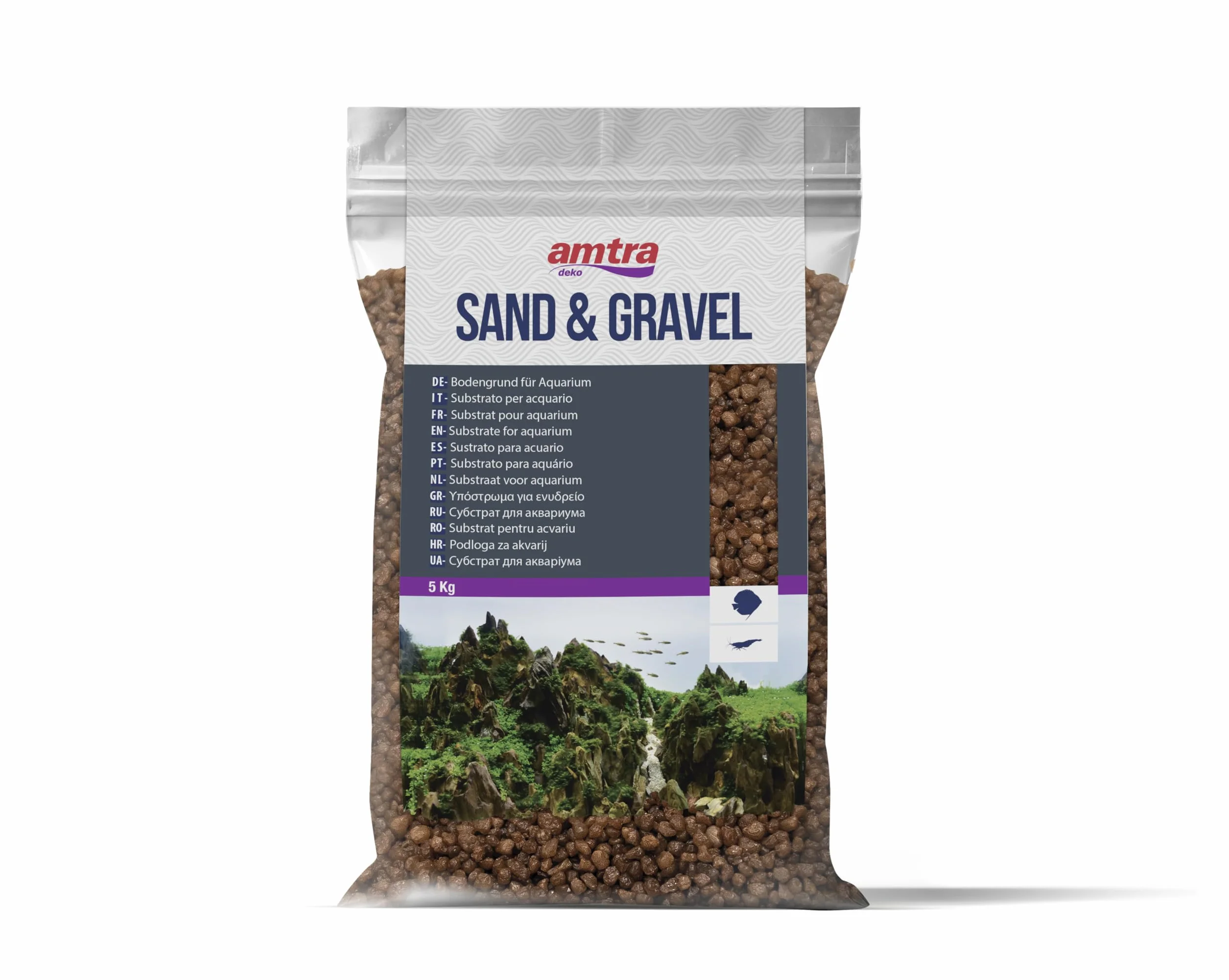 Amtra Céramisé Marron 1,6-2 mm 5 kg Fond Naturel Aquariums