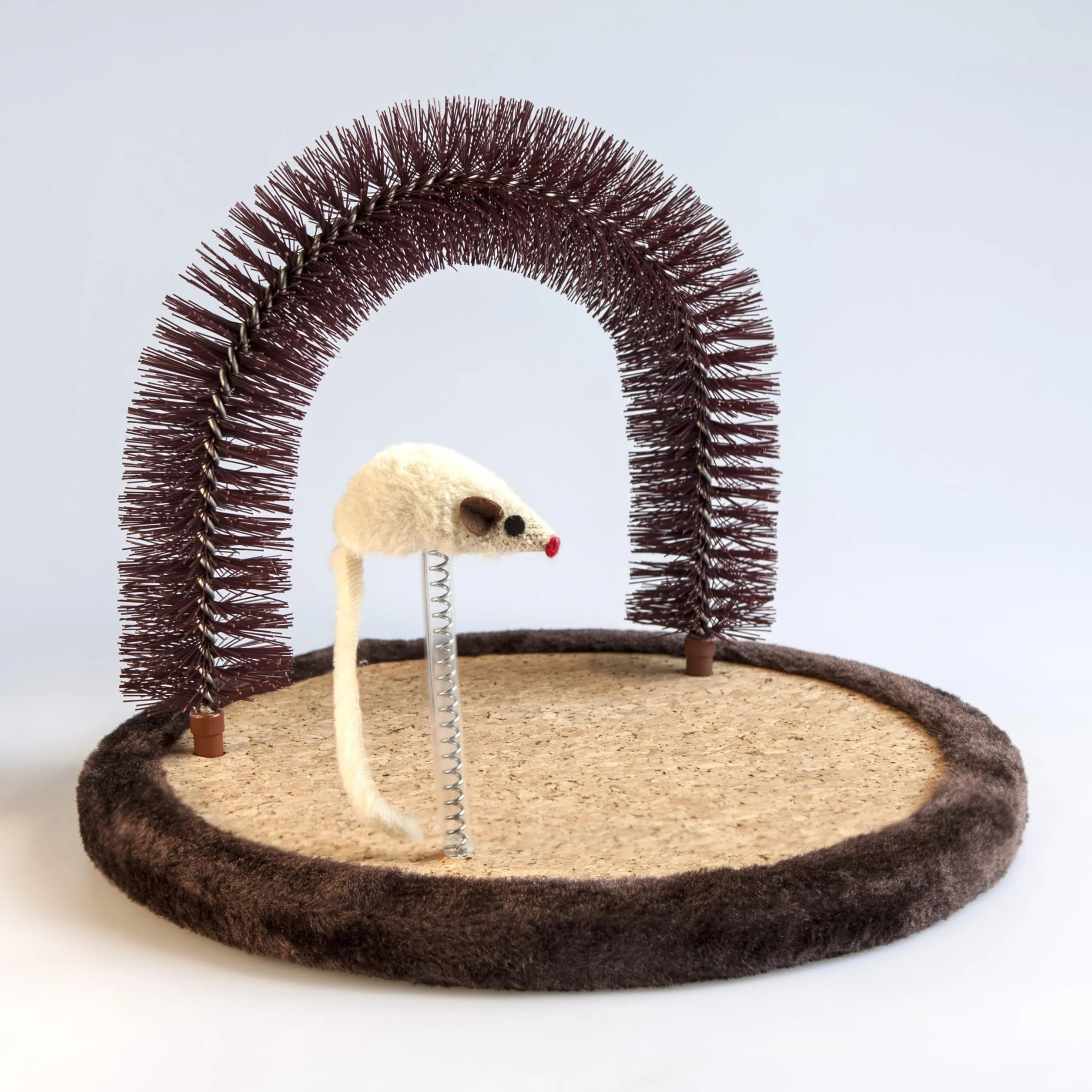 Happi N Pets Brosse à Poils pour Chat avec Grattoir Robuste et Herbe à Chat