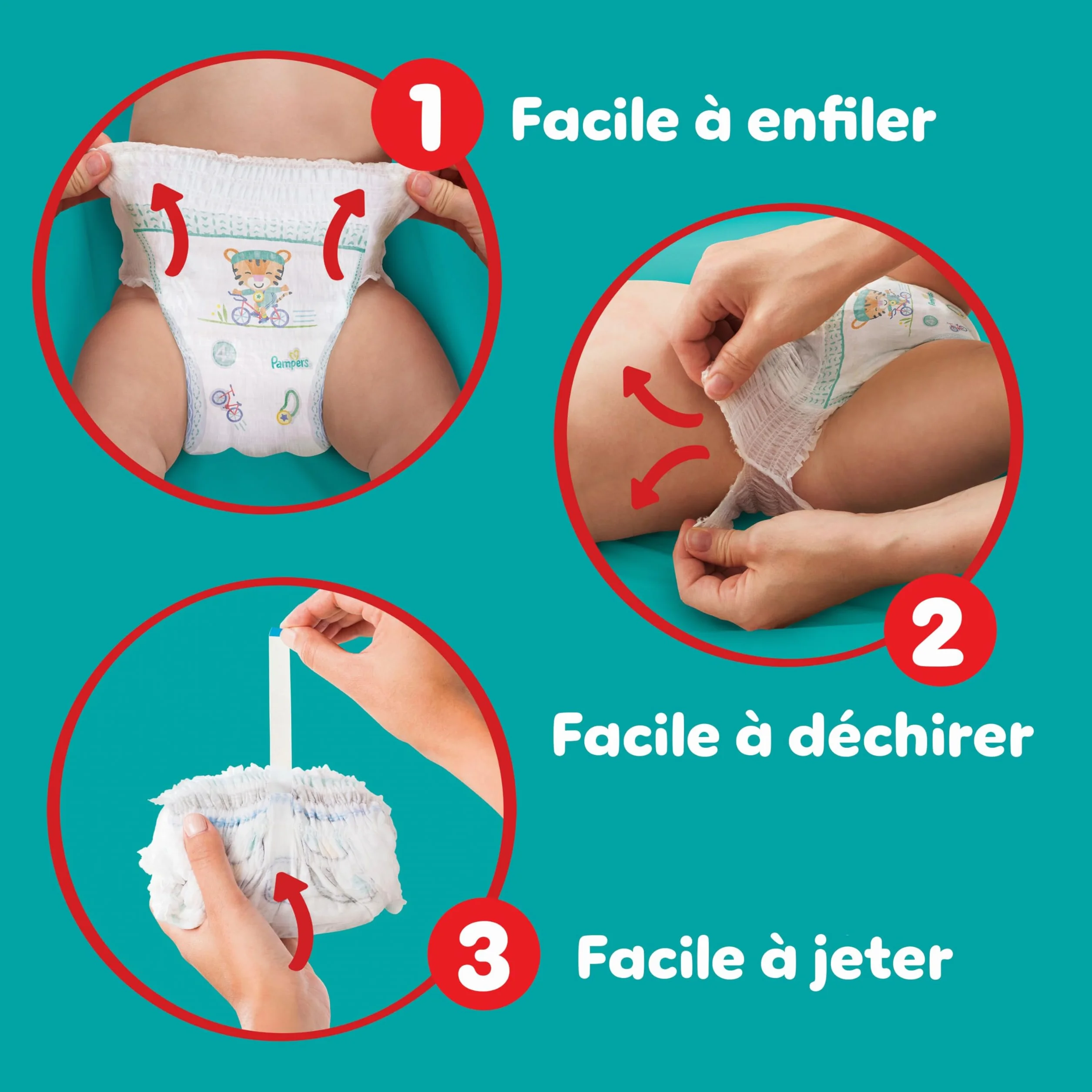 Pampers Baby-Dry Pants Taille 5 160 Couches-Culottes 12-17kg Maintien 360° Stop & Protect Nuit Sans Fuites Pack 1 Mois