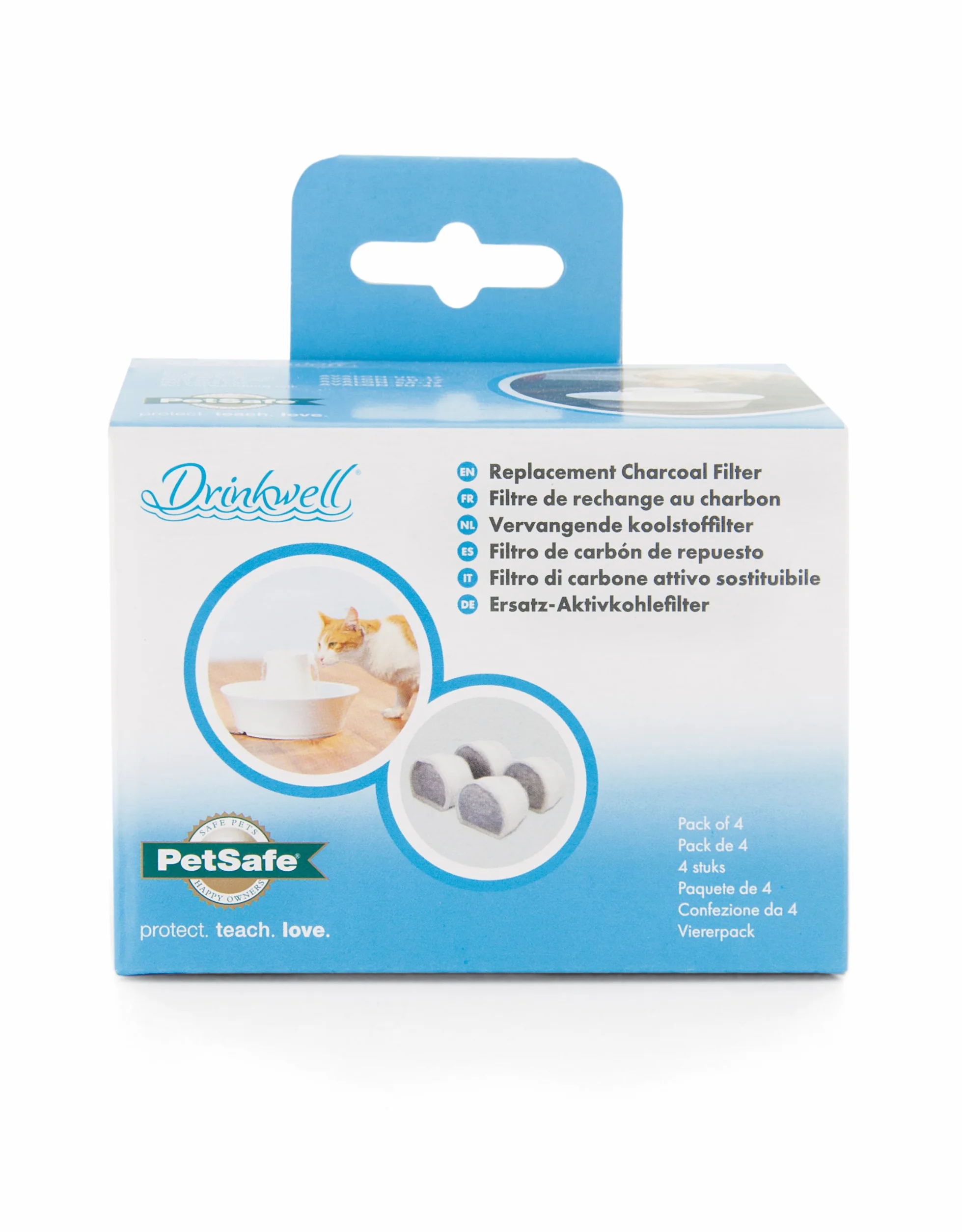 Petsafe Filtre Au Charbon De Rechange Pour Fontaine À Eau Pour Animaux Drinkwell Céramique Avalon Pagoda 7,5 L 3,7 L 1,8 L Pack De 4