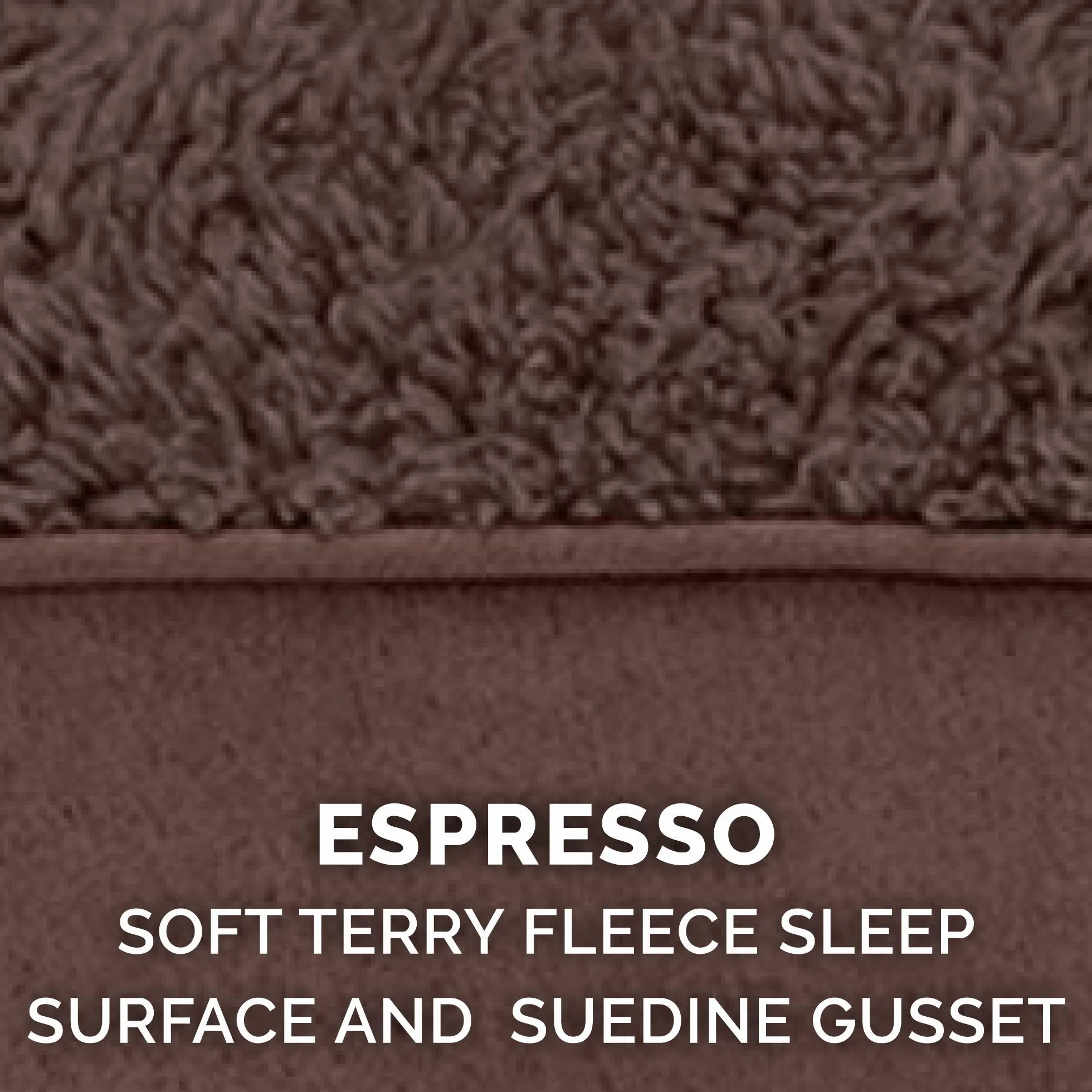 FurHaven Housse de Rechange pour Lit pour Chien en Tissu éponge et Daim, Lavable en Machine, Espresso, Jumbo (XL)