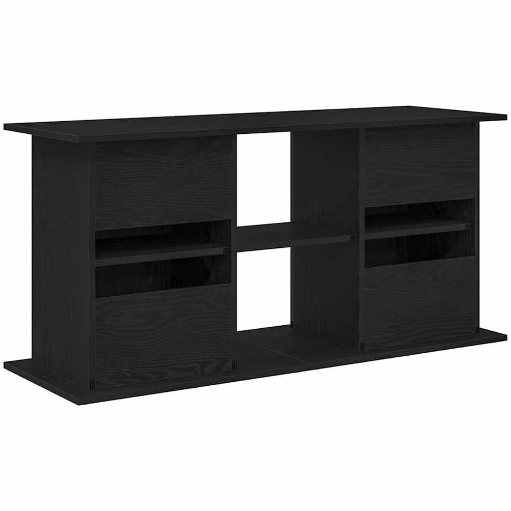 VidaXL Support d'Aquarium Chêne Noir 121x41x58 cm Bois d'Ingénierie