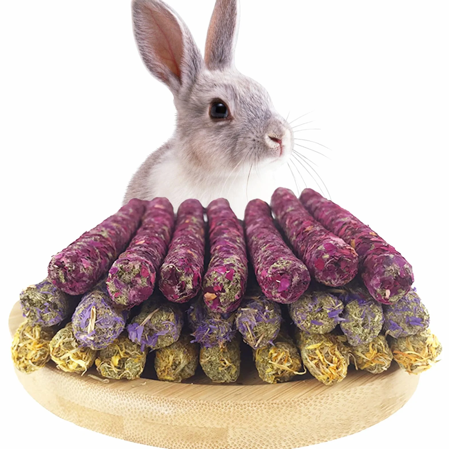 Timothy Hay Sticks 150g Jouets à mâcher Naturels pour Rongeurs Lapins Cochons d'Inde