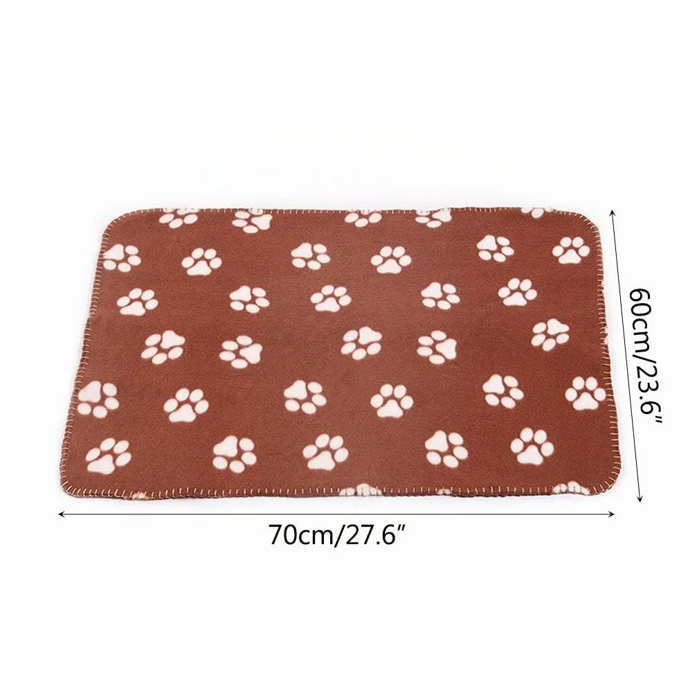 Lot de 6 Couvertures Lavables pour Animal Domestique 60x70 cm Motif Pattes Multicolore