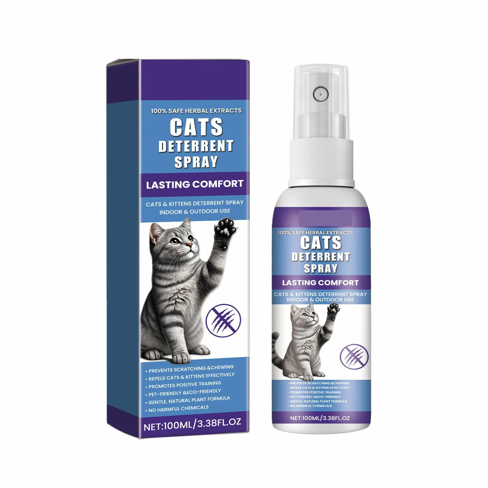 Spray Anti-griffure pour Chat, Spray éducateur pour Chatons, 100 ML