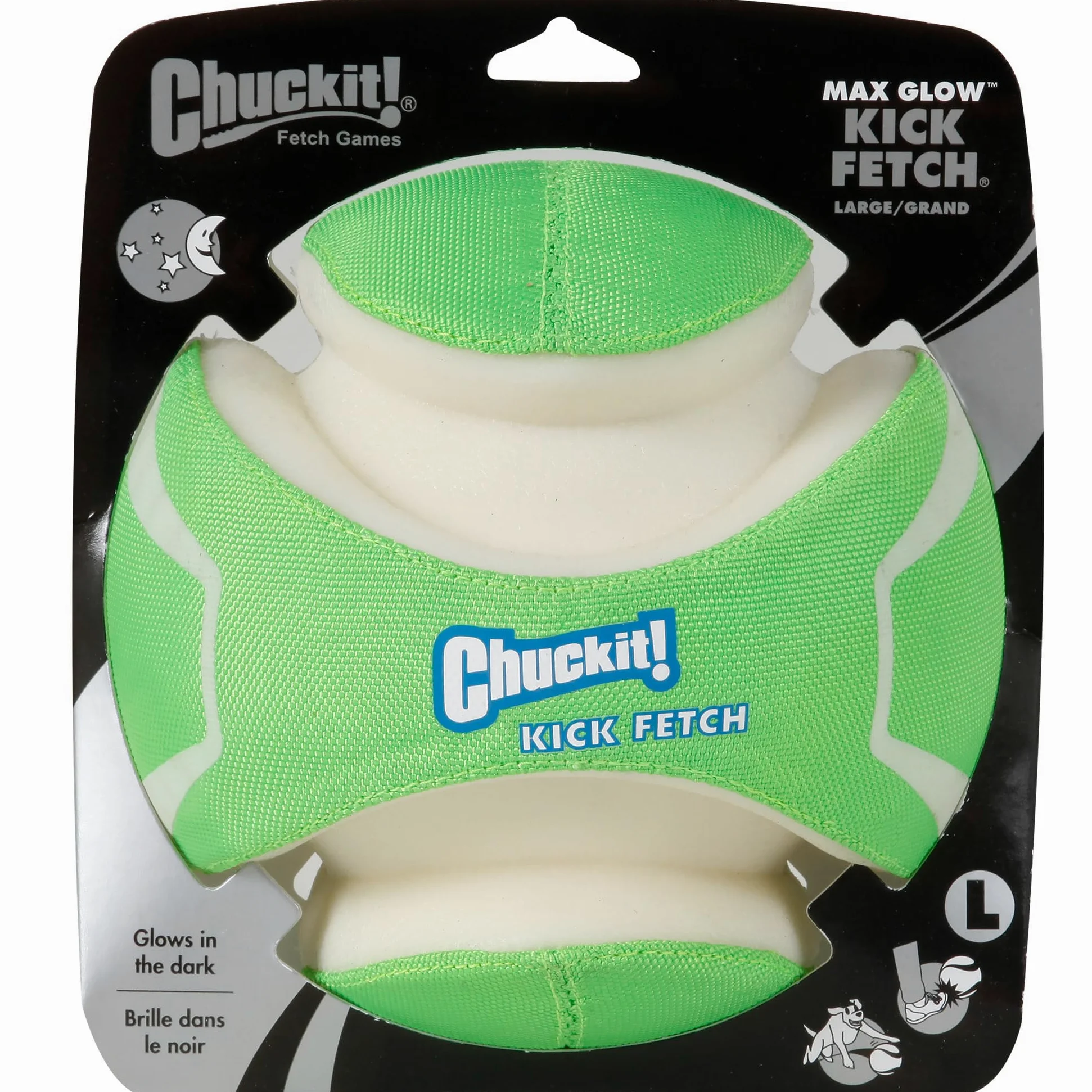 Chuckit CI Kick Fetch Max Glow Jouet pour Chien Taille M 19 cm