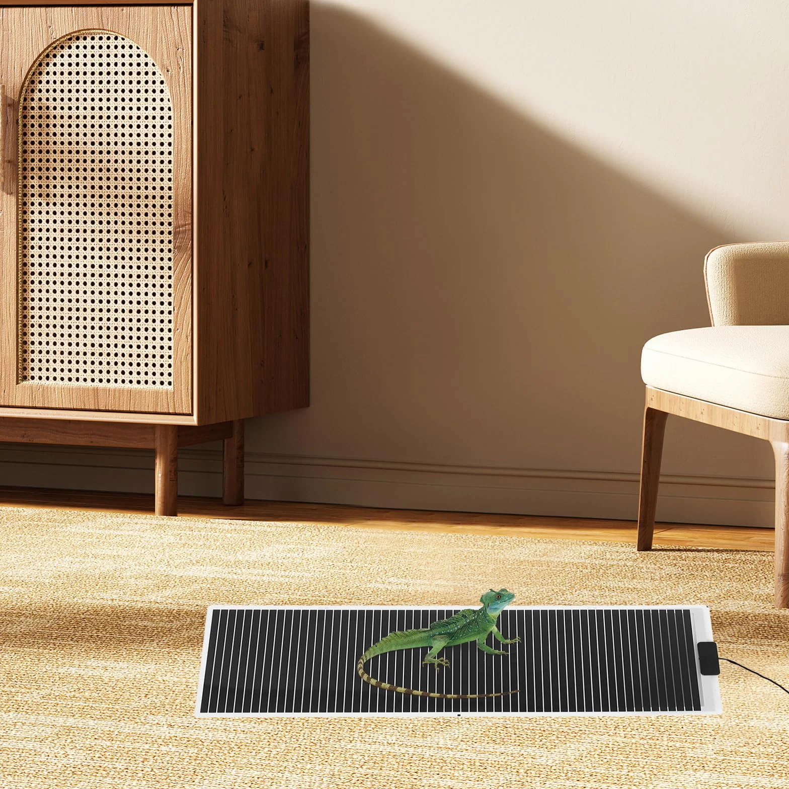 Toddmomy Tapis Chauffant pour Terrarium Reptiles 28x80 cm 45W avec Régulateur de Température