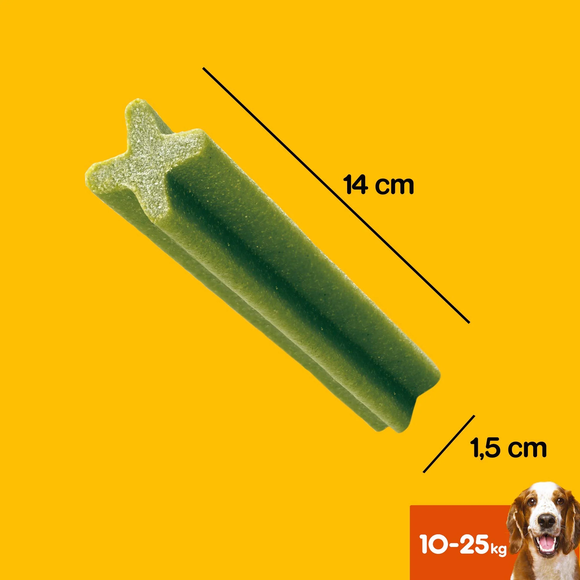 Pedigree Dentastix Fresh Friandises pour chien moyen, 7 bâtonnets hygiène bucco-dentaire 200 g