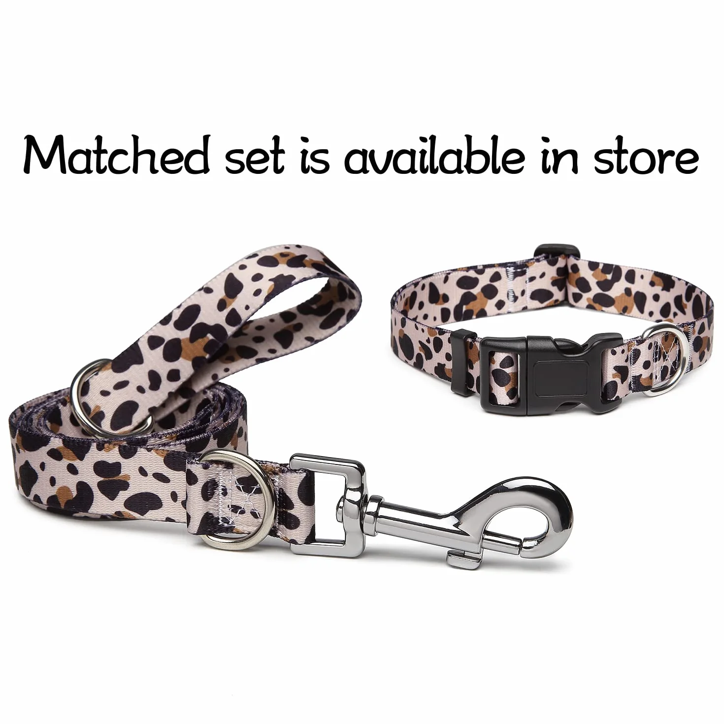 Collier pour Chien Motif Tendance Nylon Réglable Léopard M