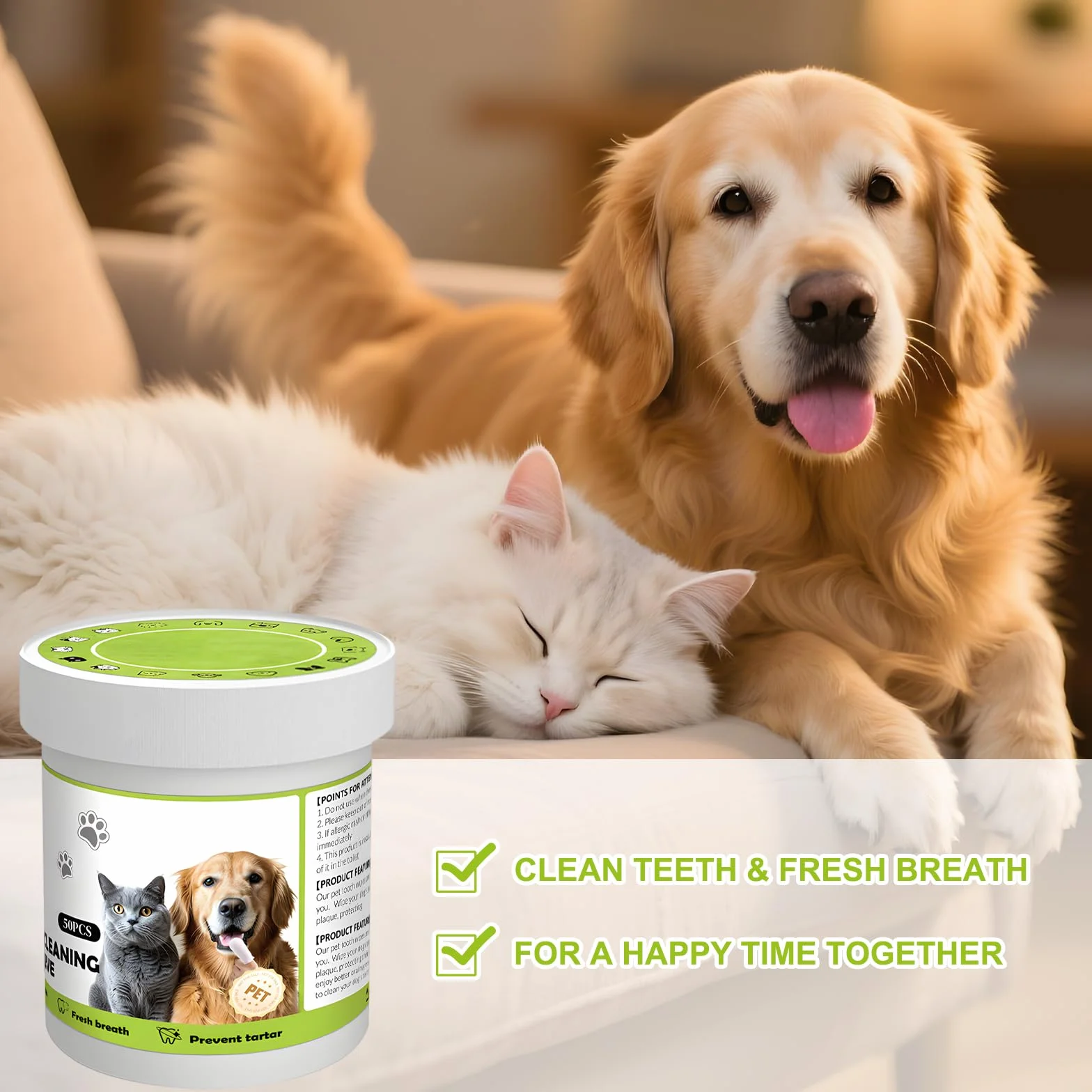 Lot de 100 protège-doigts jetables pour chiens et chats - Soins dentaires