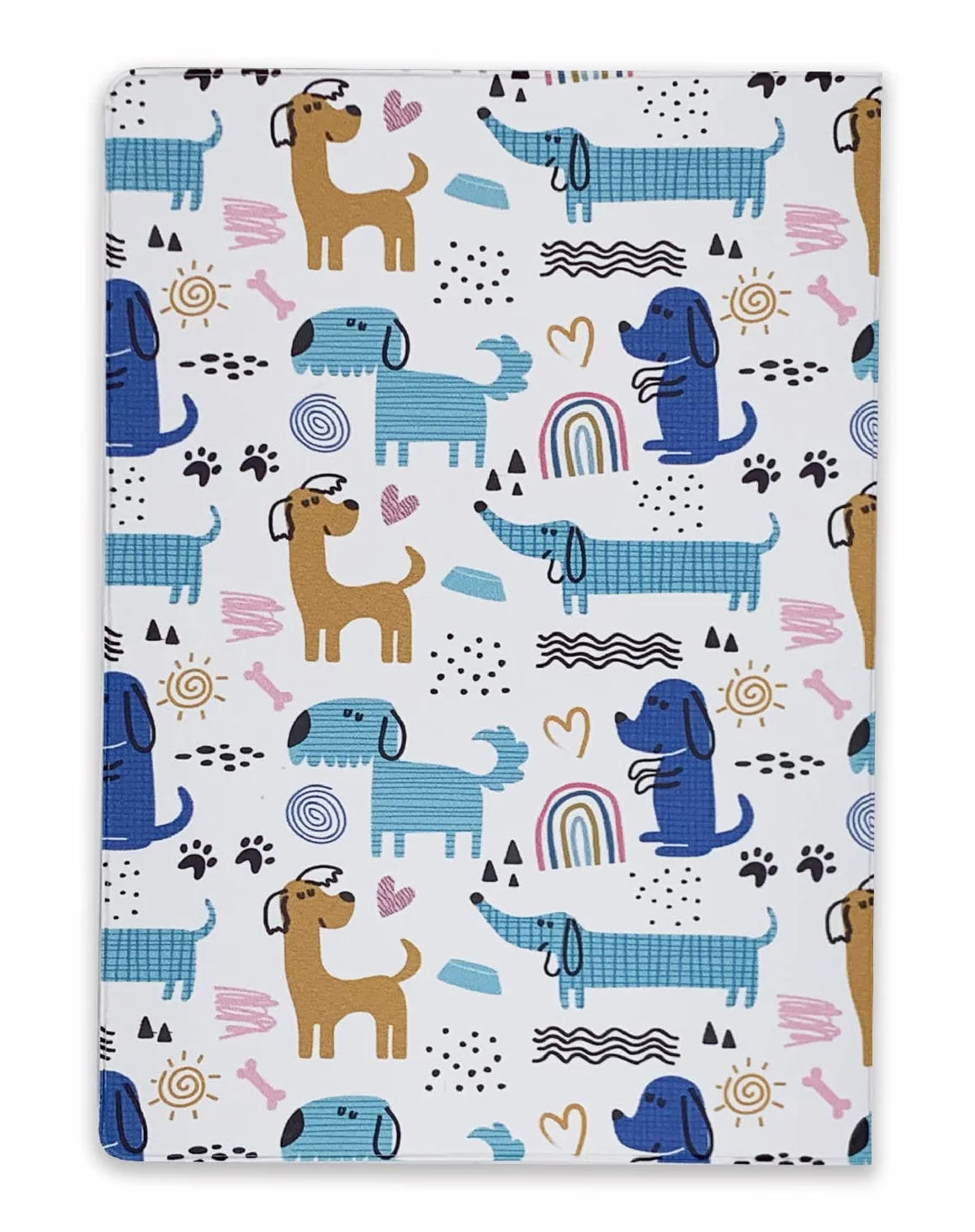 Protège Carnet de Santé pour Chats Chiens Animaux Domestiques Gomme Expansée Fabriqué en France Durable Résistant Modèle Chien Bleu