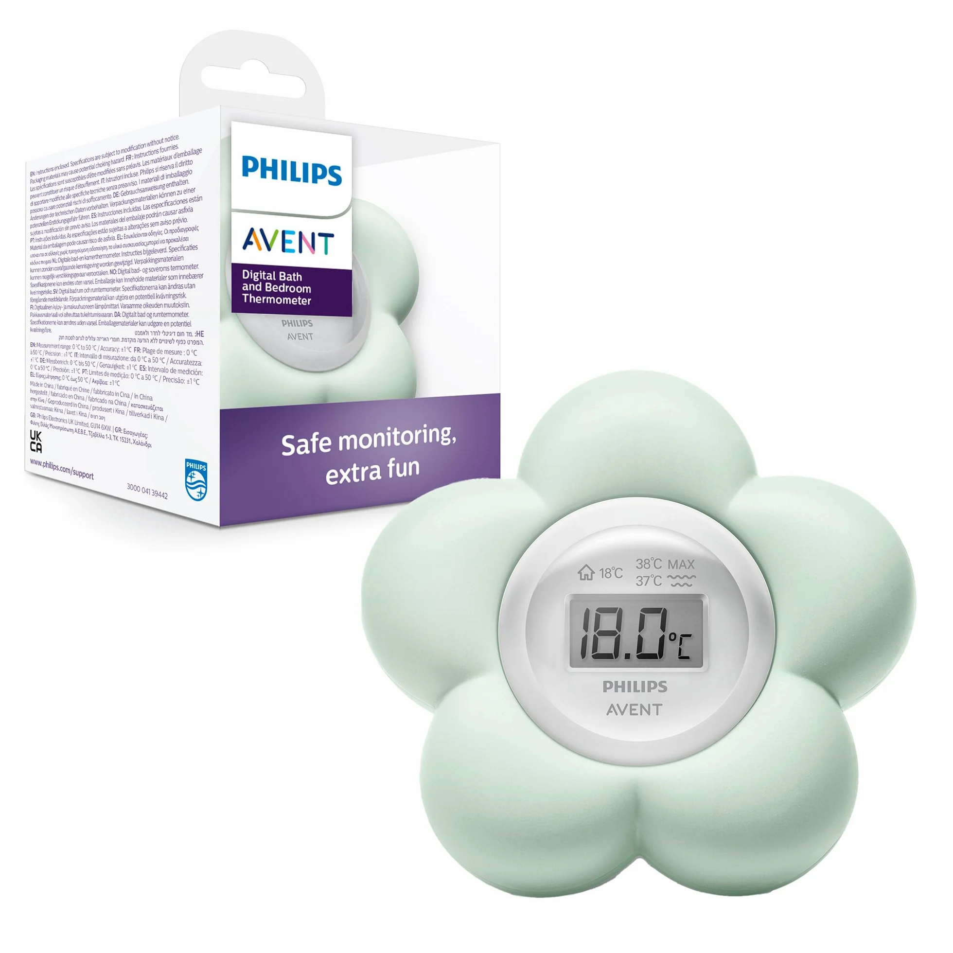 Philips Avent Thermomètre numérique de bain bébé étanche SCH480/00
