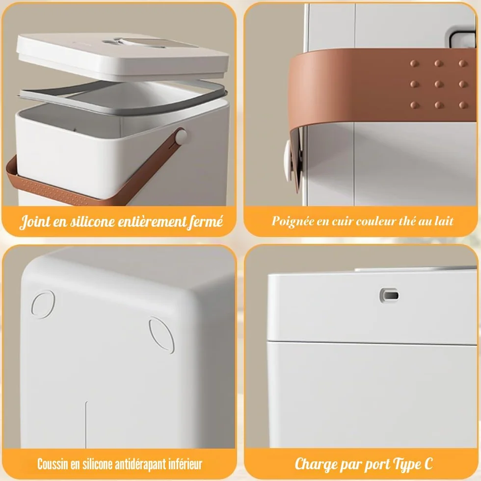NIERBO Récipient de nourriture pour animaux de compagnie - 13 l - Boîte de rangement hermétique avec pelle - Pour chats et chiens