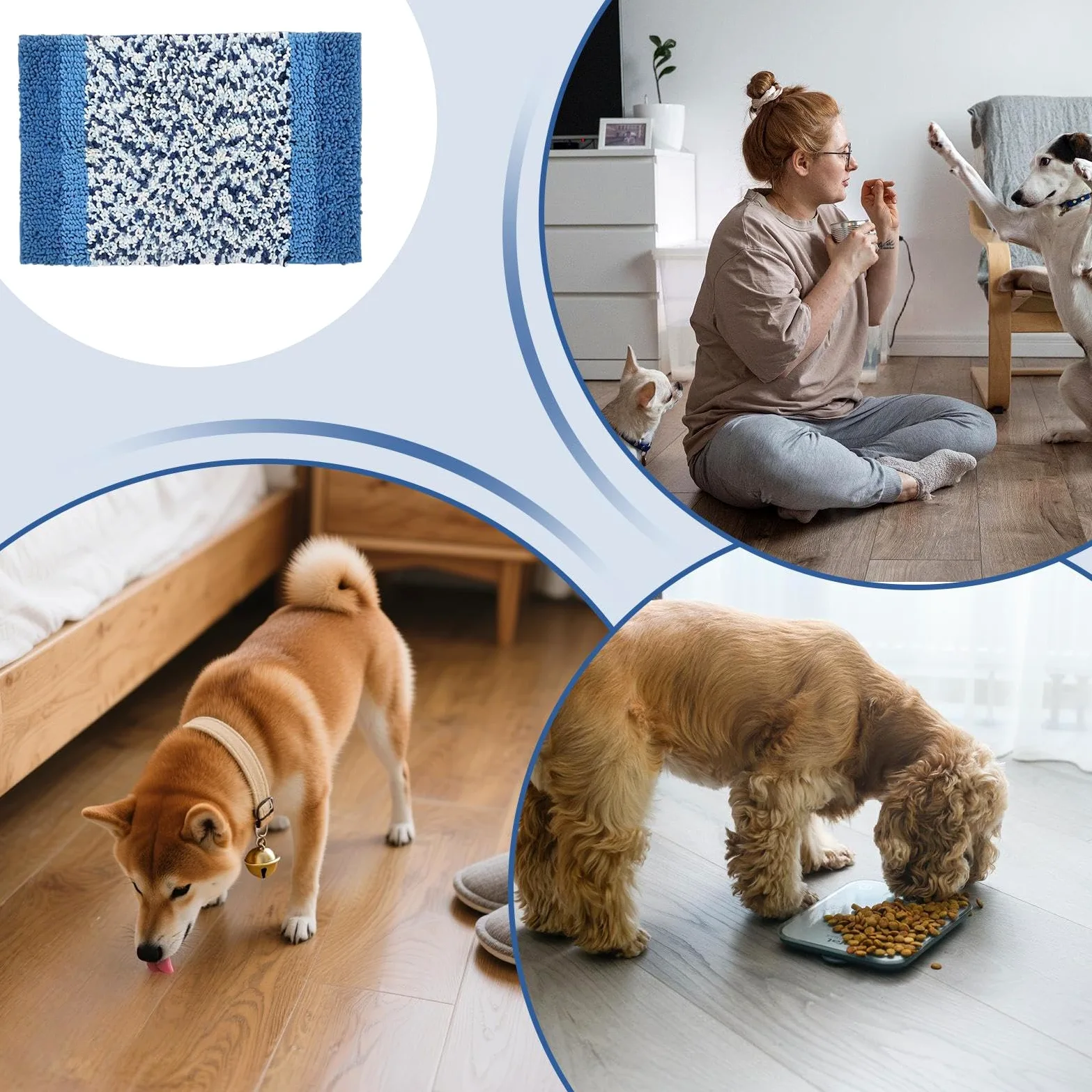 Tapis De Fouille pour Chien Jouet Distributeur enrichissement pour Chien | Plateau fouille interactif chiot gamelle lente Accessoire Entraînement