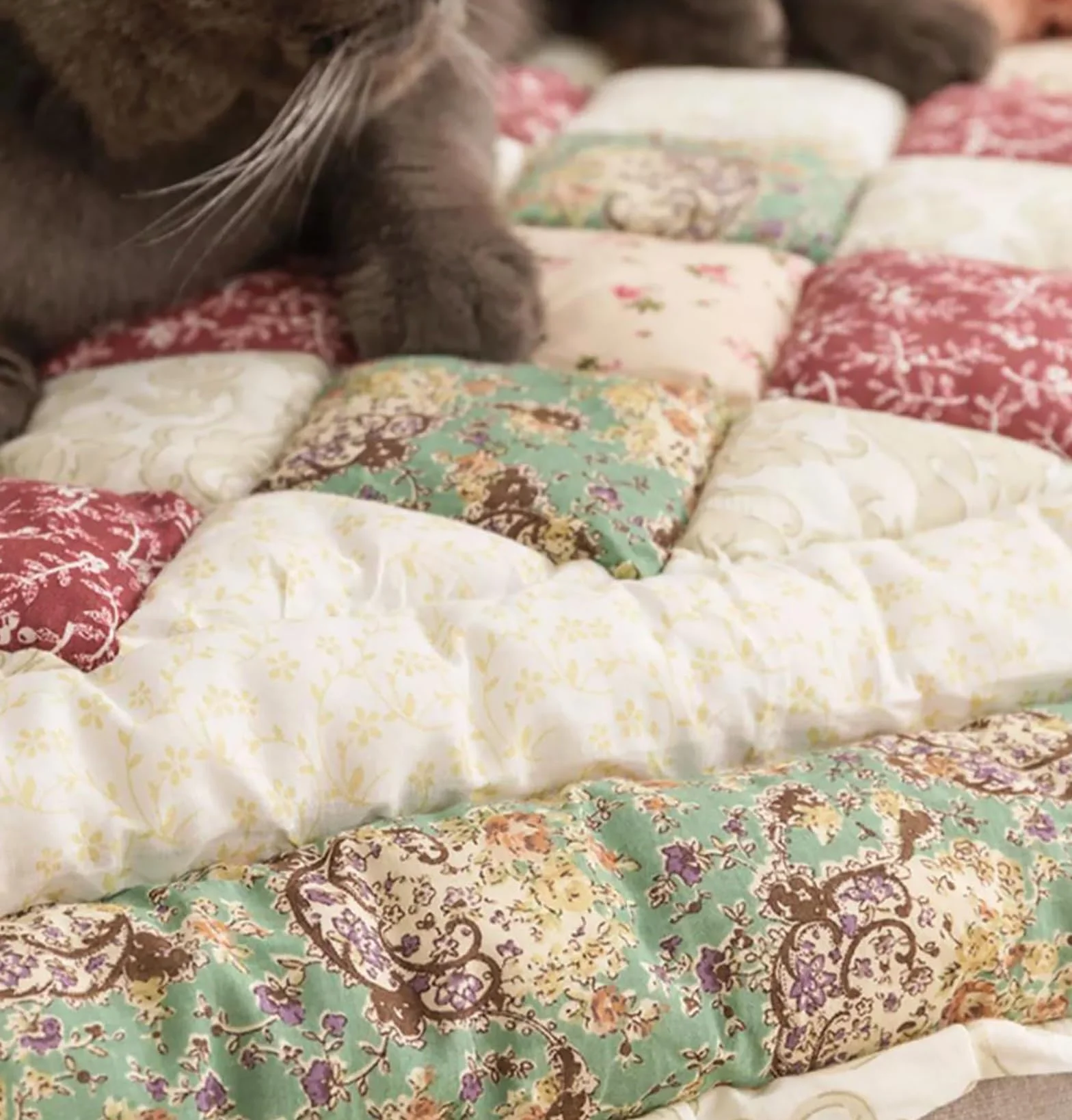 TaLcuS Funny Fuzzy Dog Quilted Sofa Cover Couch Cover Garden Chic Cotton Protective 70x150cm