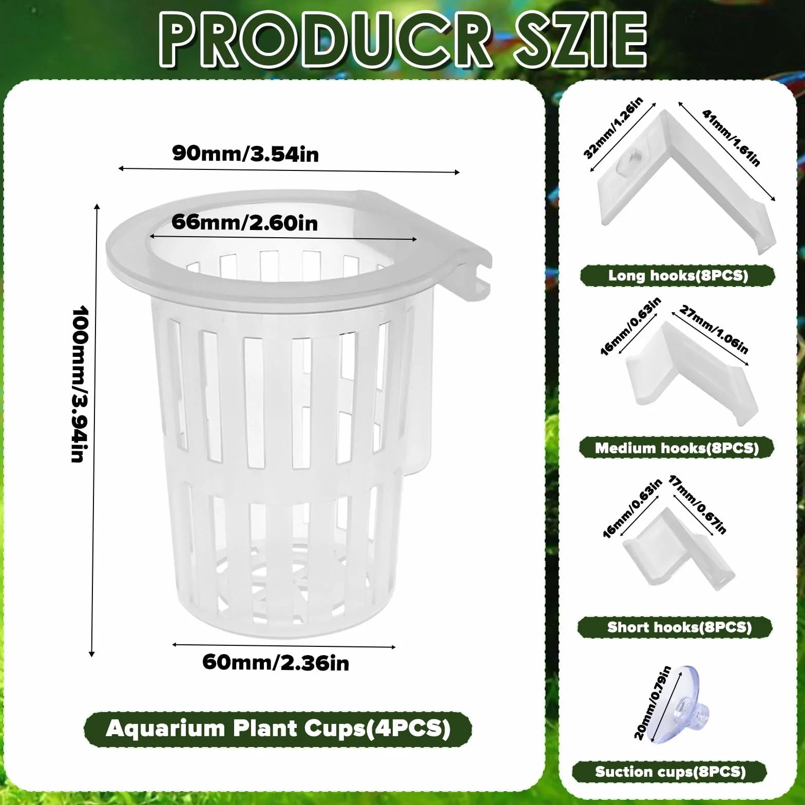 Support de plantes d'aquarium avec ventouses, culture aquaponique et accessoires