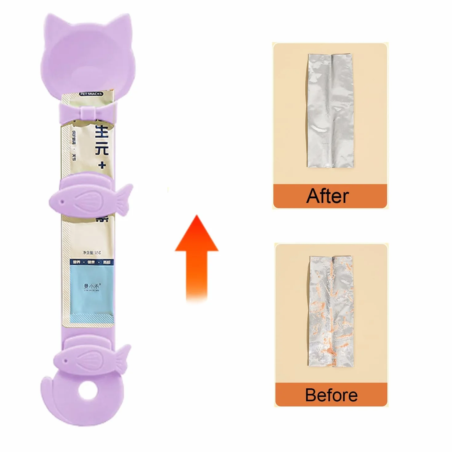 Lot de 4 Cuillères à Nourriture pour Chat – Presse Friandises et Distributeur, Cuillère à Presser pour Purées et Pâtées, 6,3 × 26,5 cm