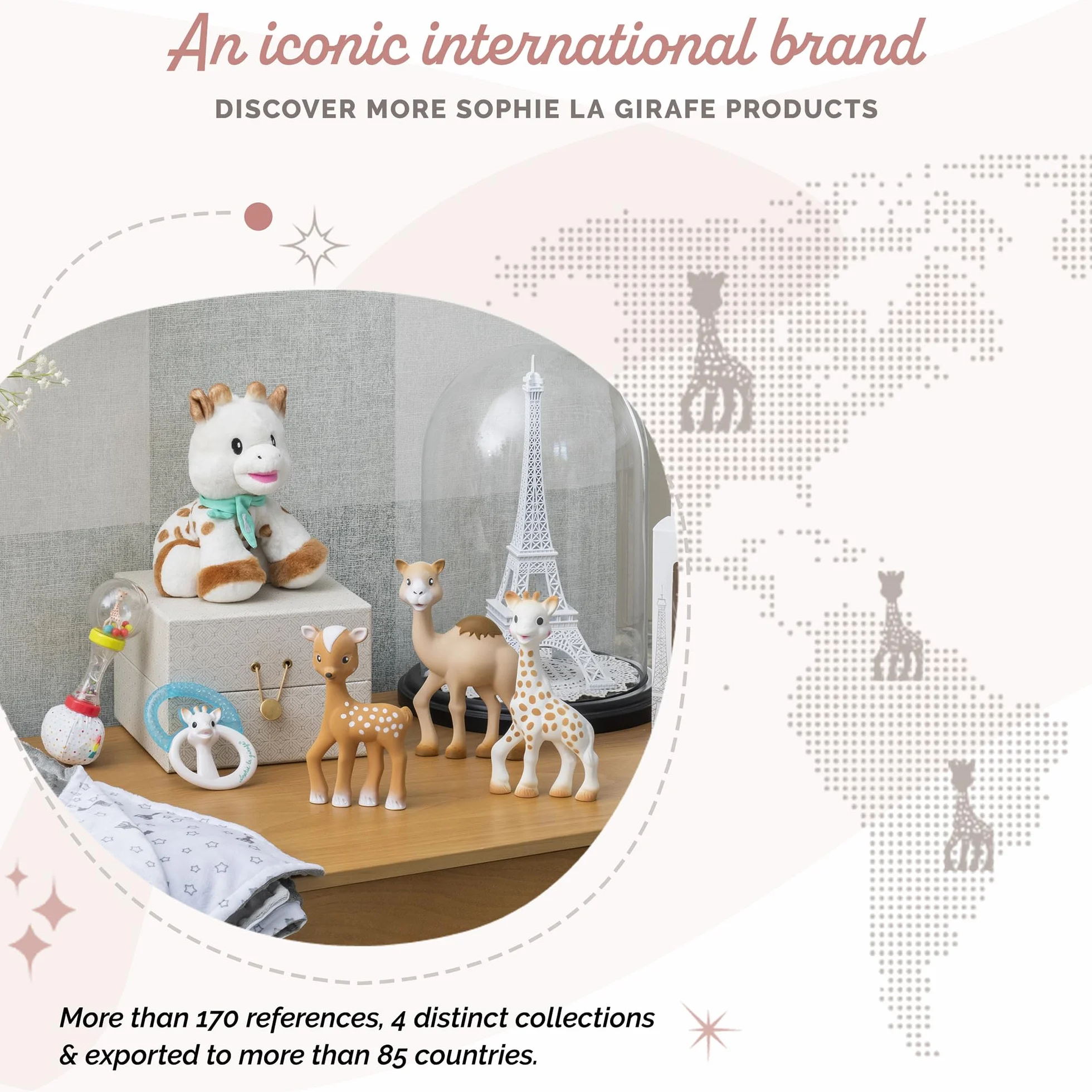 Sophie la Girafe Coffret Cadeau Livre d'Eveil Hochet Caoutchouc 100% Naturel Jouet Premier Age