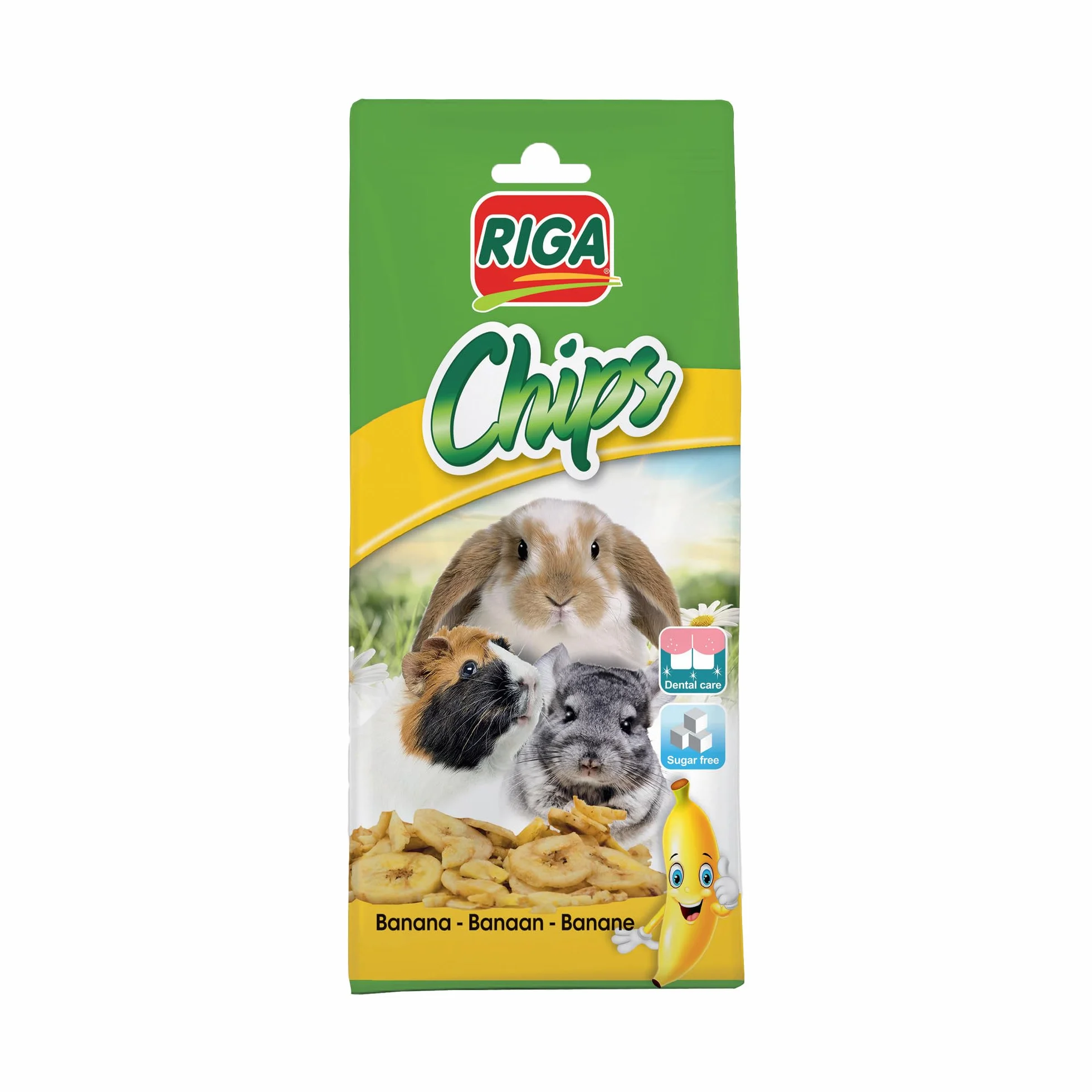 Riga Chips de Banane Séchée Friandise Naturelle pour Rongeurs Riche en Vitamines et Minéraux sans Additifs 50G