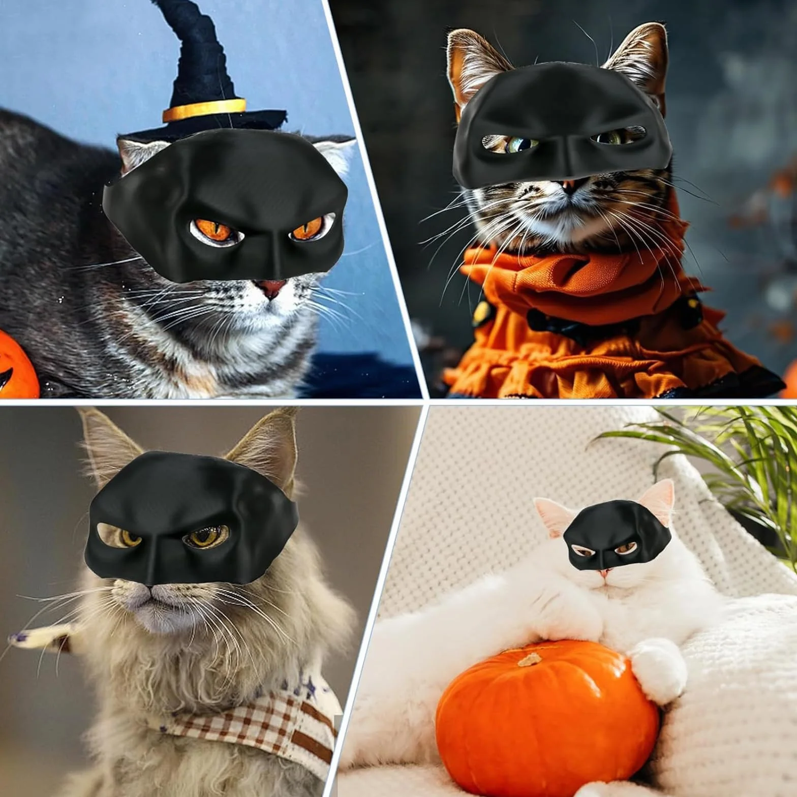Masque Batman pour Chat Costume Animal Compagnie Cosplay Halloween Accessoires