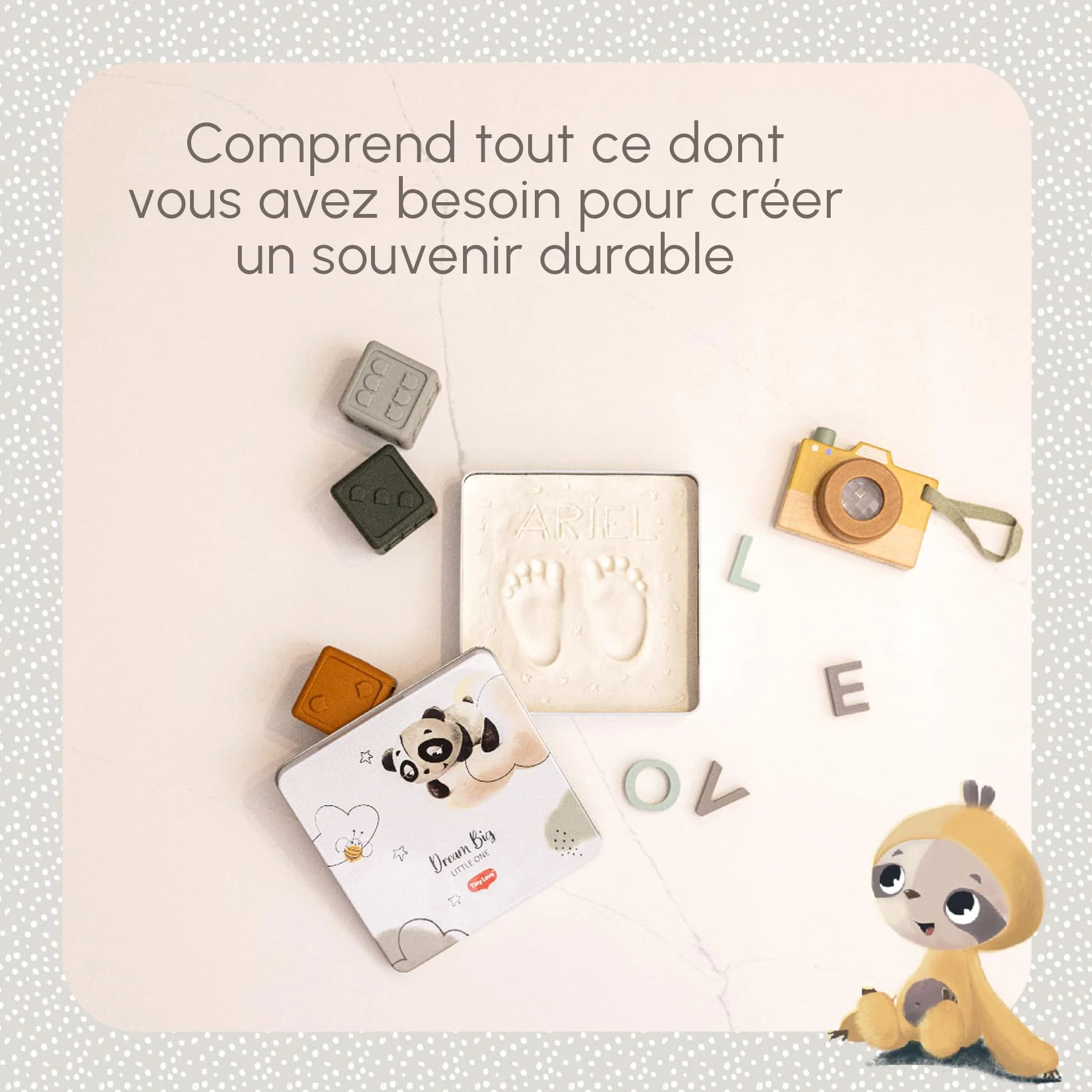 Tiny Love Magic Box Square Memory Box Coffret Bebe Kit Argile Cadeau Personnalise Decoration Chambre