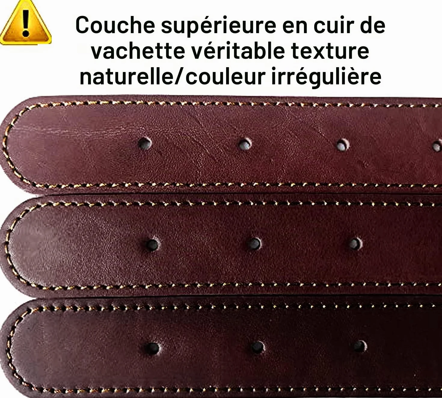 Collier personnalisé en Cuir véritable avec numéro de téléphone nom du Chien réglable durable pour chien Brun