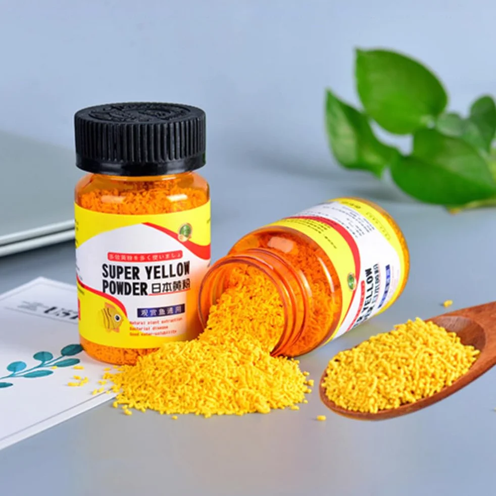 Alomejor Poudre Jaune Instantanée pour Aquarium 65 G Traitement Infections Poissons
