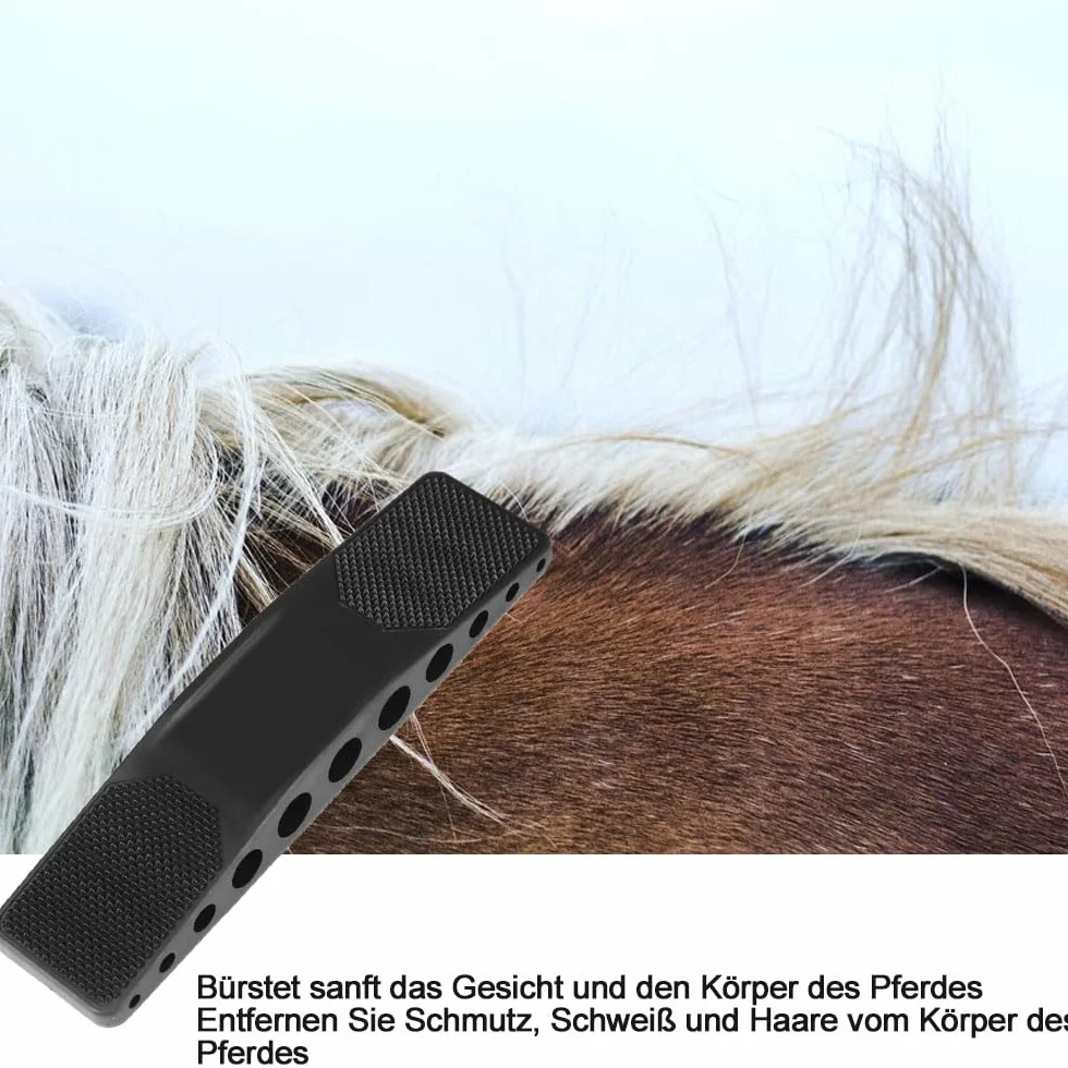 LATRAT Brosse pour Chevaux 6 en 1 en Caoutchouc, Élimination des Poils Lâches, Toiletteur pour Chevaux et Animaux Domestiques, Peigne de Massage pour Chien