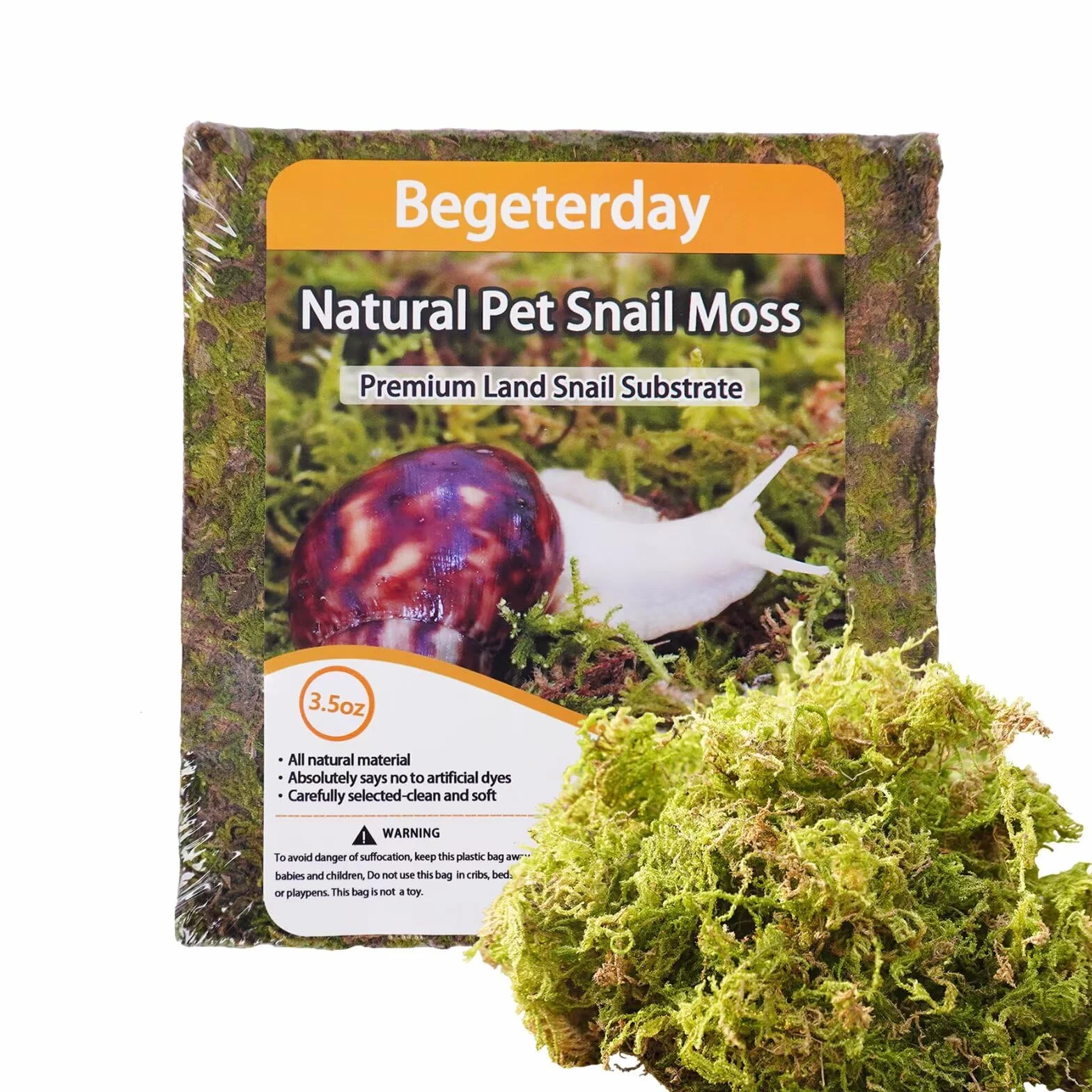 Mousse Naturelle pour Escargots de Compagnie - Maintient l'Humidité dans l'Enclos