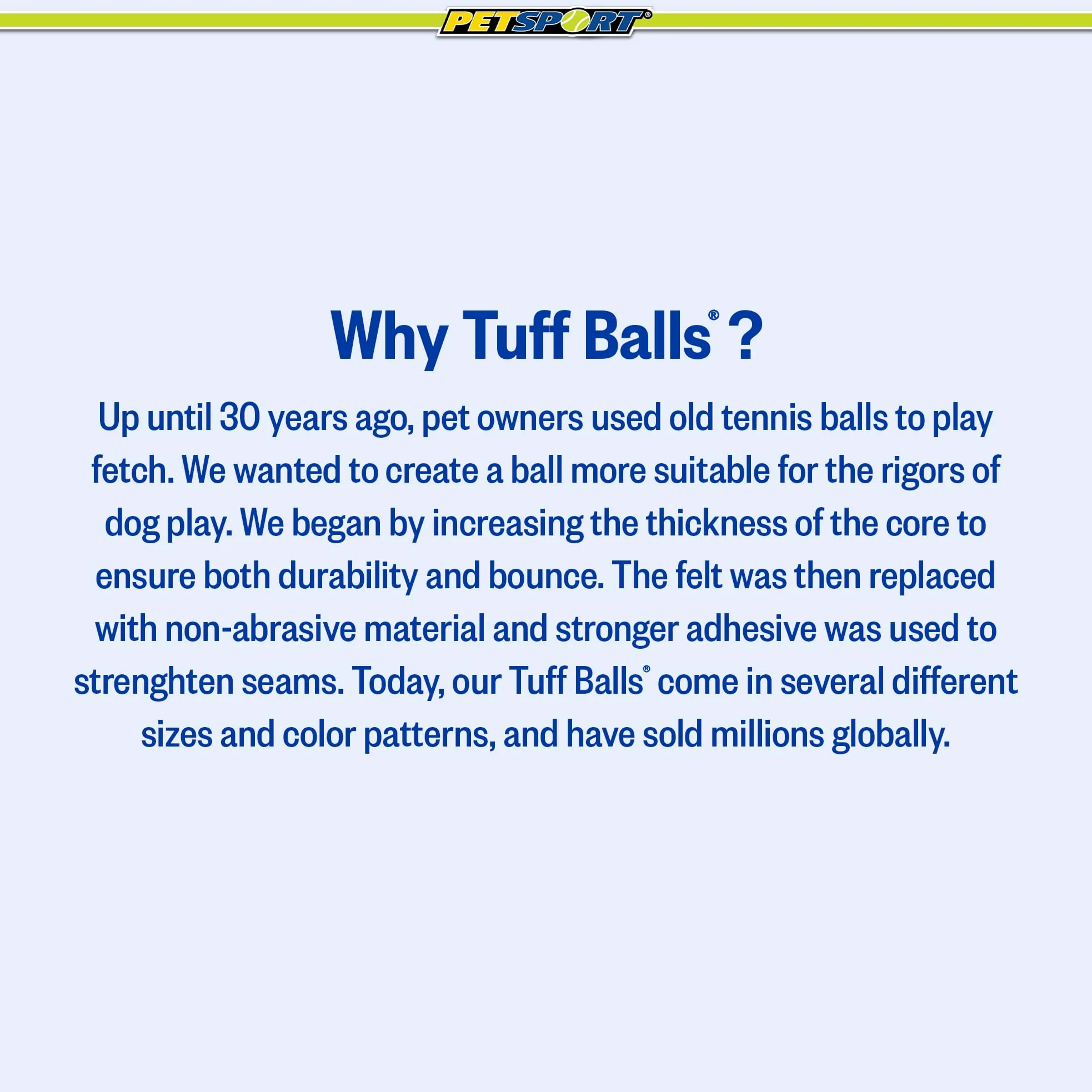 Sport Pet Tuff Boule Bulk Dog Toys Petite 4,6 cm (Lot de 6)