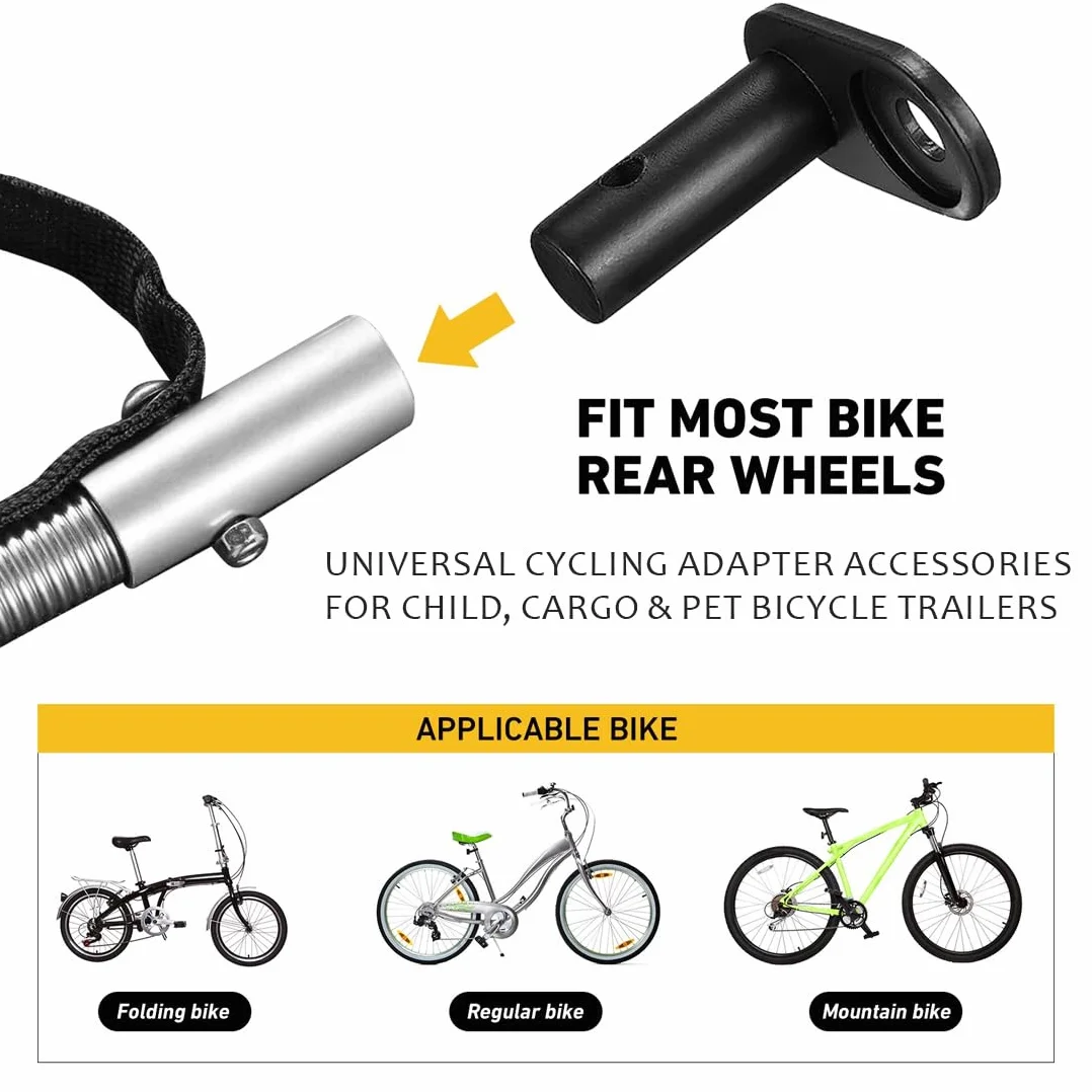 Attelage de Remorque de Vélo, Coupleur pour Remorque Velo Animaux Chariot (Angle Droit)