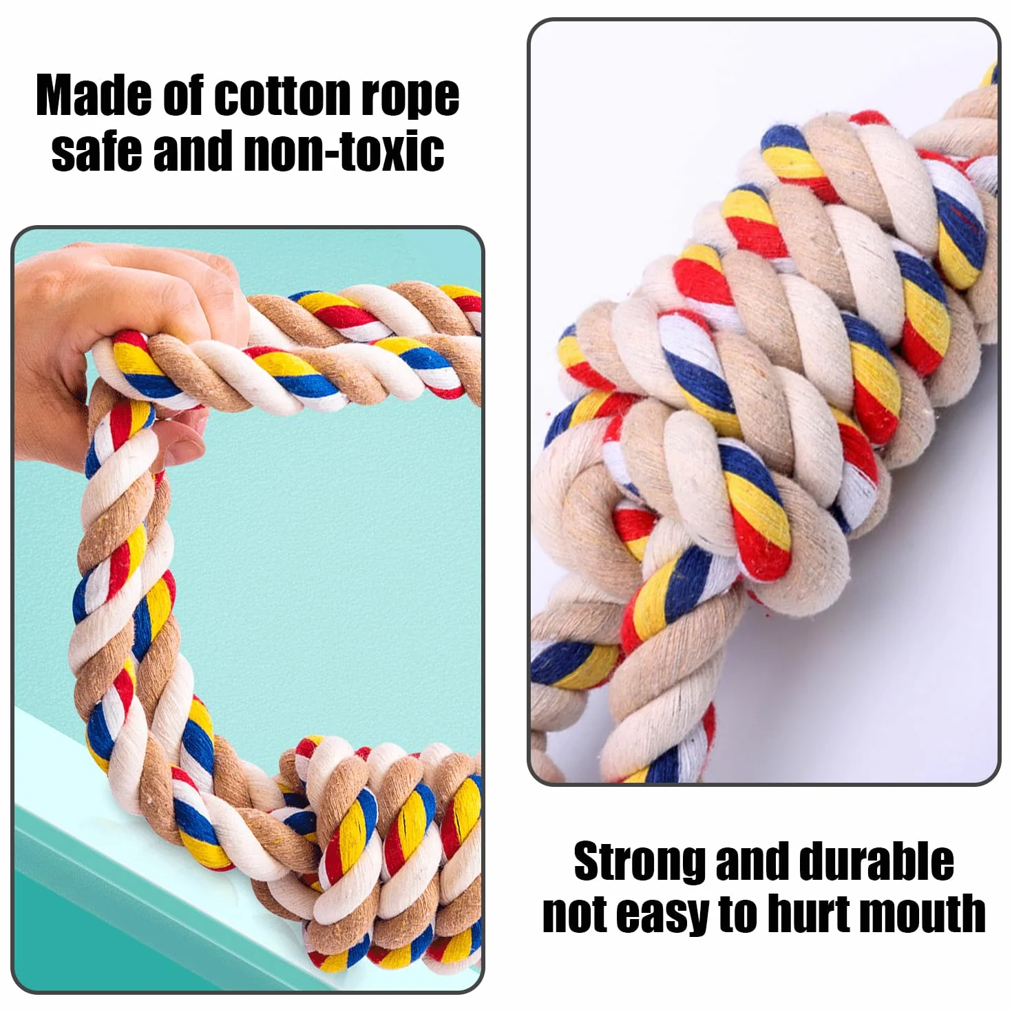 Corde de 40 cm pour Chien - Jouet Durable à Mâcher pour Petite et Moyenne Taille