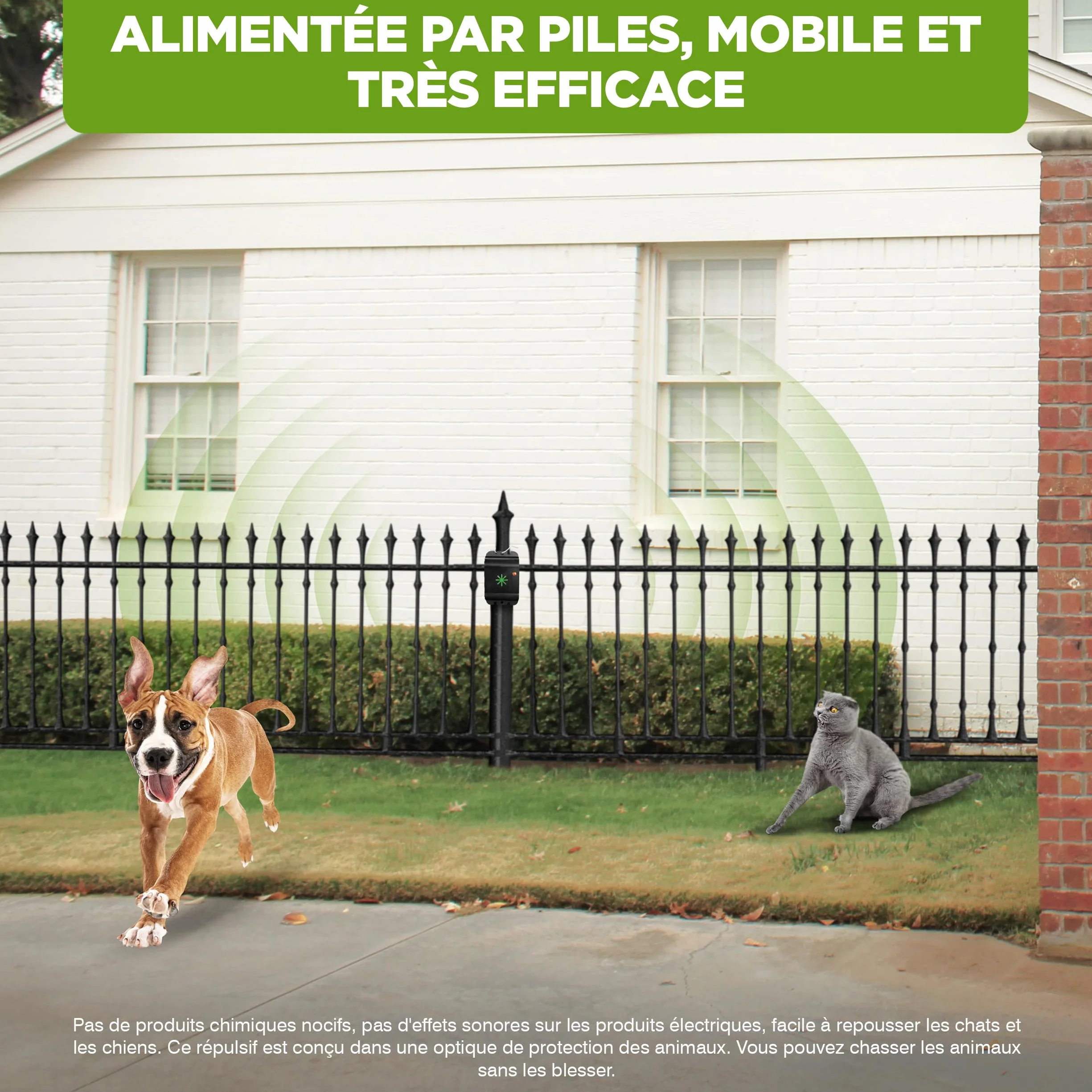 ISOTRONIC® Répulsif Ultrason pour Chiens et Chats, 3 pièces, sans Danger
