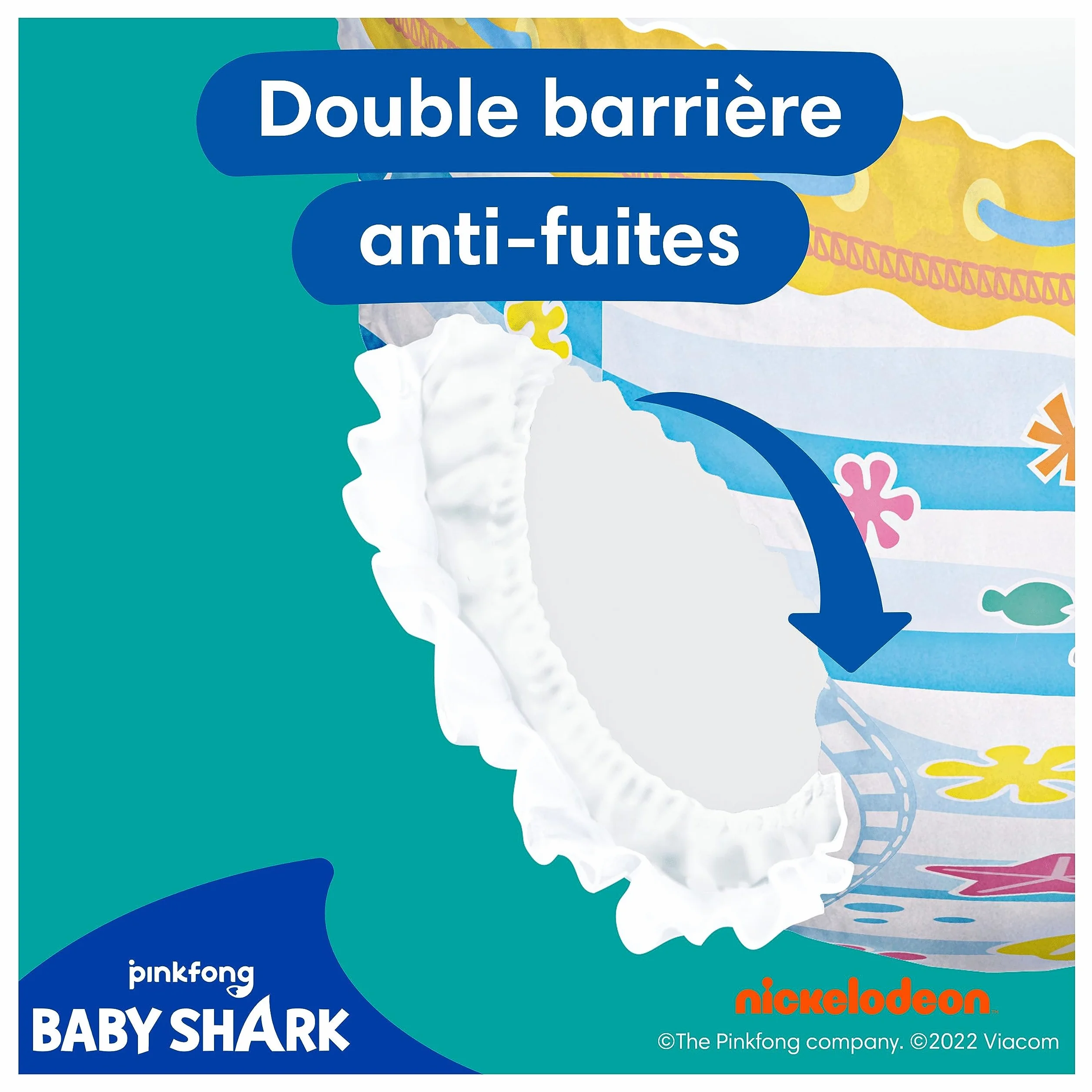 Pampers Splashers Taille 4-5 11 Couches-Culottes de Bain Jetables 9-15kg Baby Shark Édition Limitée
