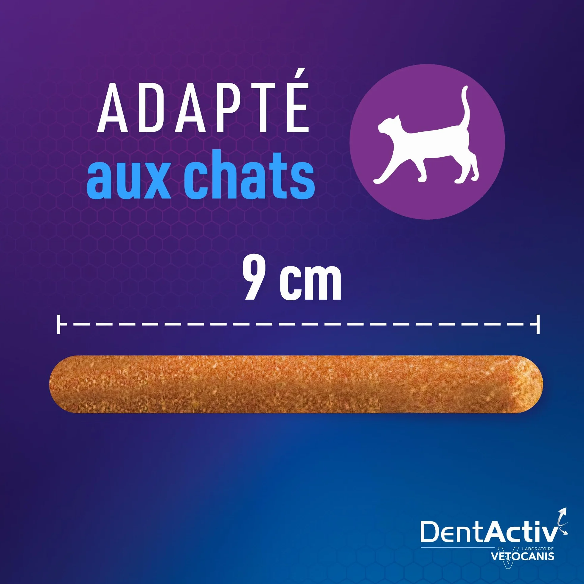 Vetocanis Dentactiv Stick Dentaire Chat Friandises Hygiène Santé 55% Poulet 26% Saumon Anti-Plaque