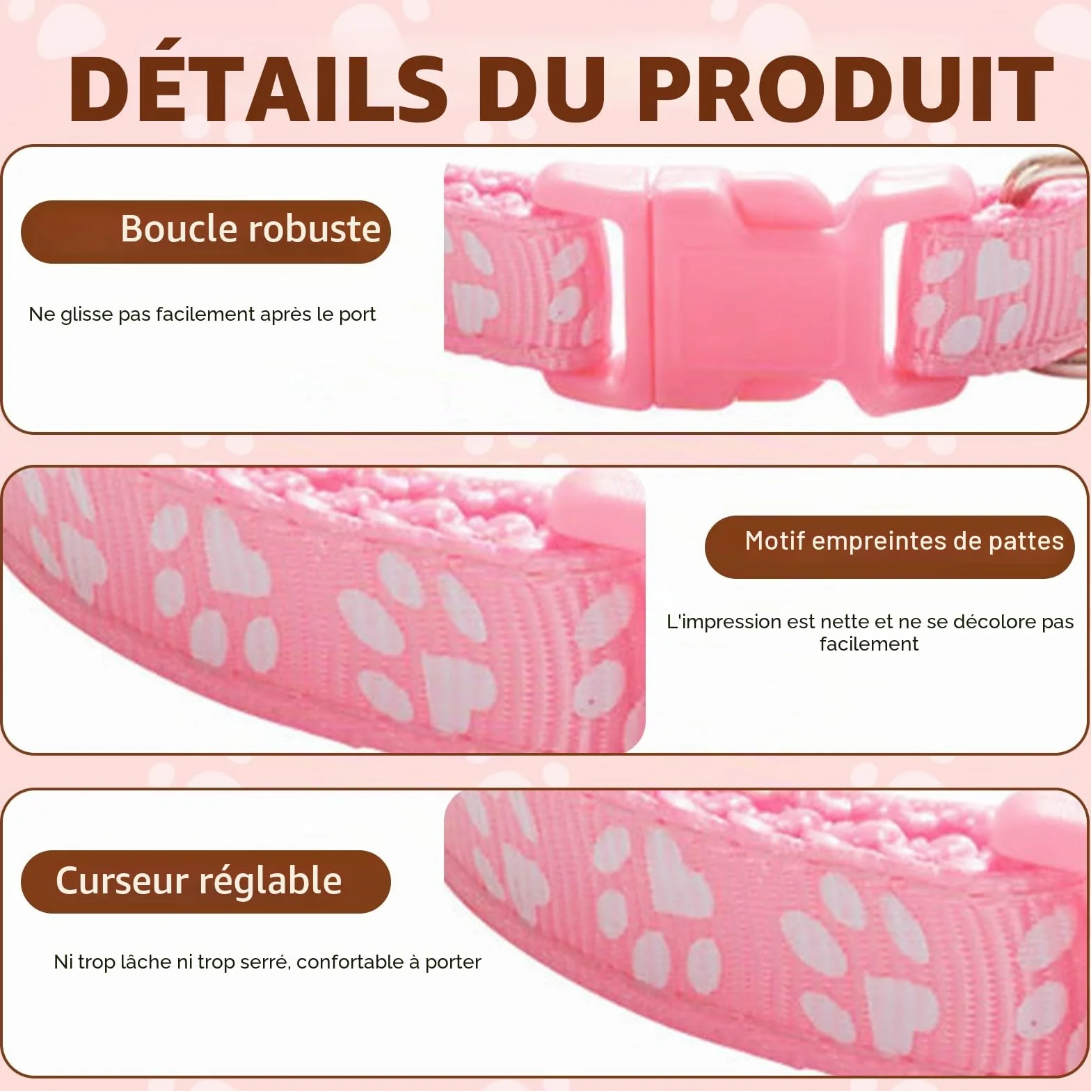 Kit Collier Chat Anti Étranglement Réglable Réfléchissant avec Clochette de Sécurité 12 Pièces