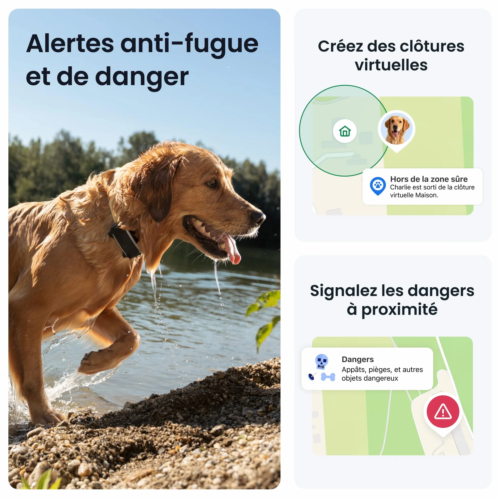 Tractive Collier GPS Chien Connecté XL Édition 2026 Suivi GPS en Direct Alertes Anti-Fugue Santé Moniteur Signes Vitaux Grande Autonomie Noir