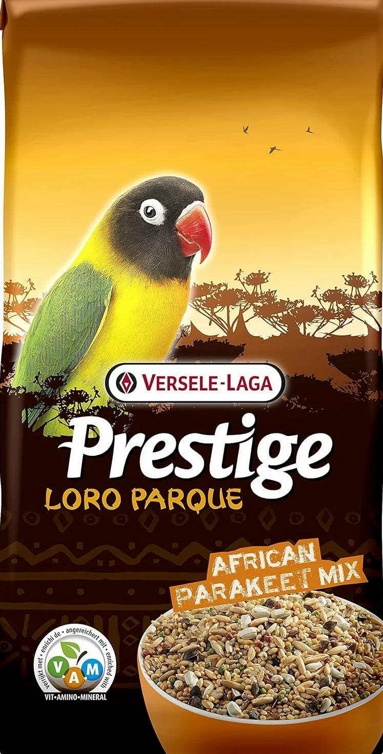 VERSELE-LAGA - Prestige Loro Parque African Parakeet Mix - Mélange de Graines Enrichi, Complet et Varié, 5x1kg