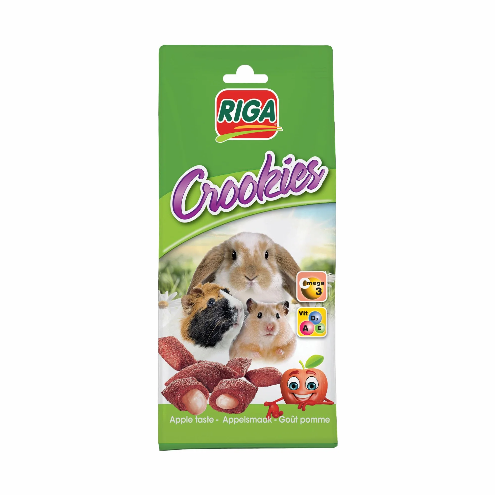 Crookies A La Pomme Aliment Complémentaire pour Rongeurs Biscuit Croquant 50G