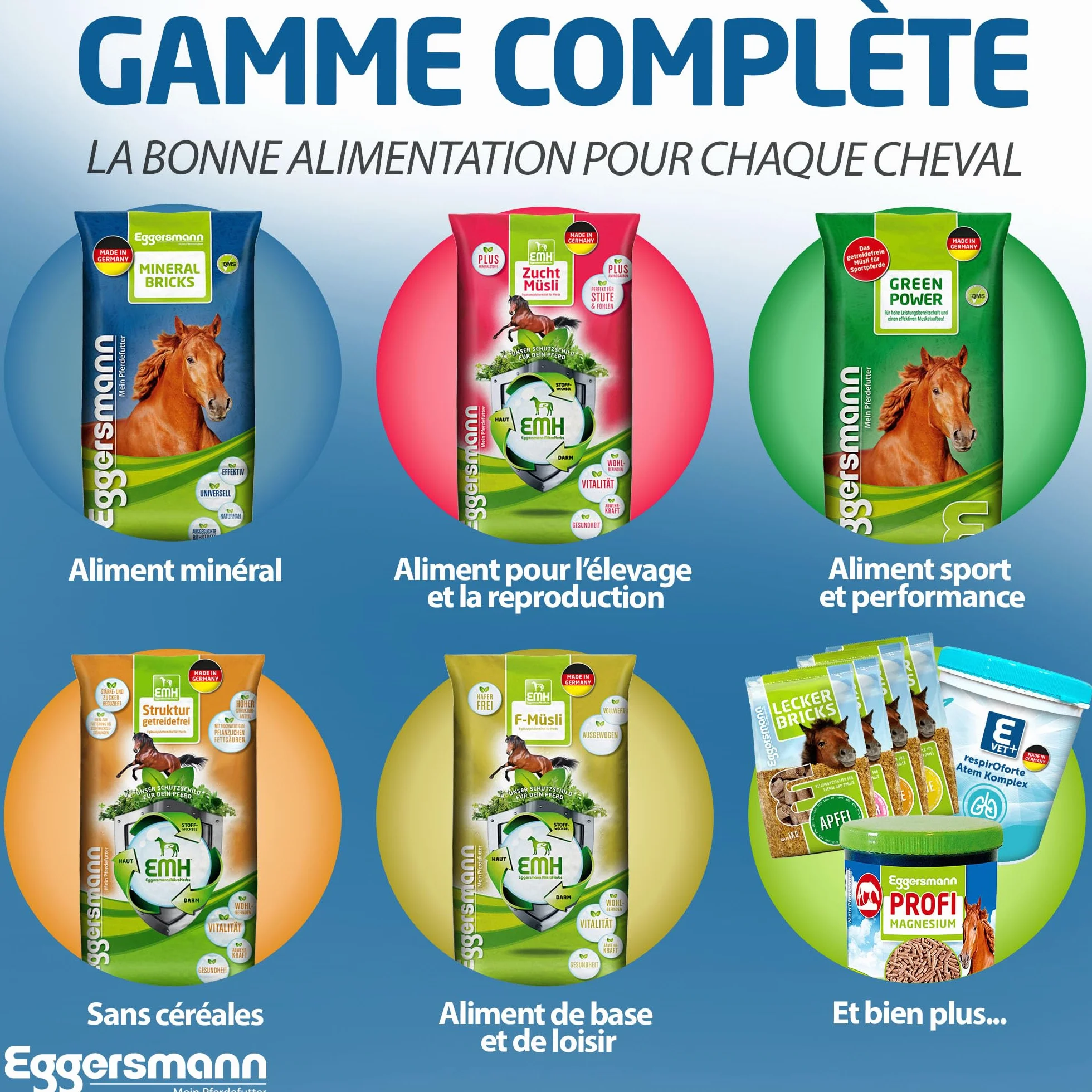 Eggersmann Golden Mineral Aliment minéral pour Chevaux et poneys 25 kg