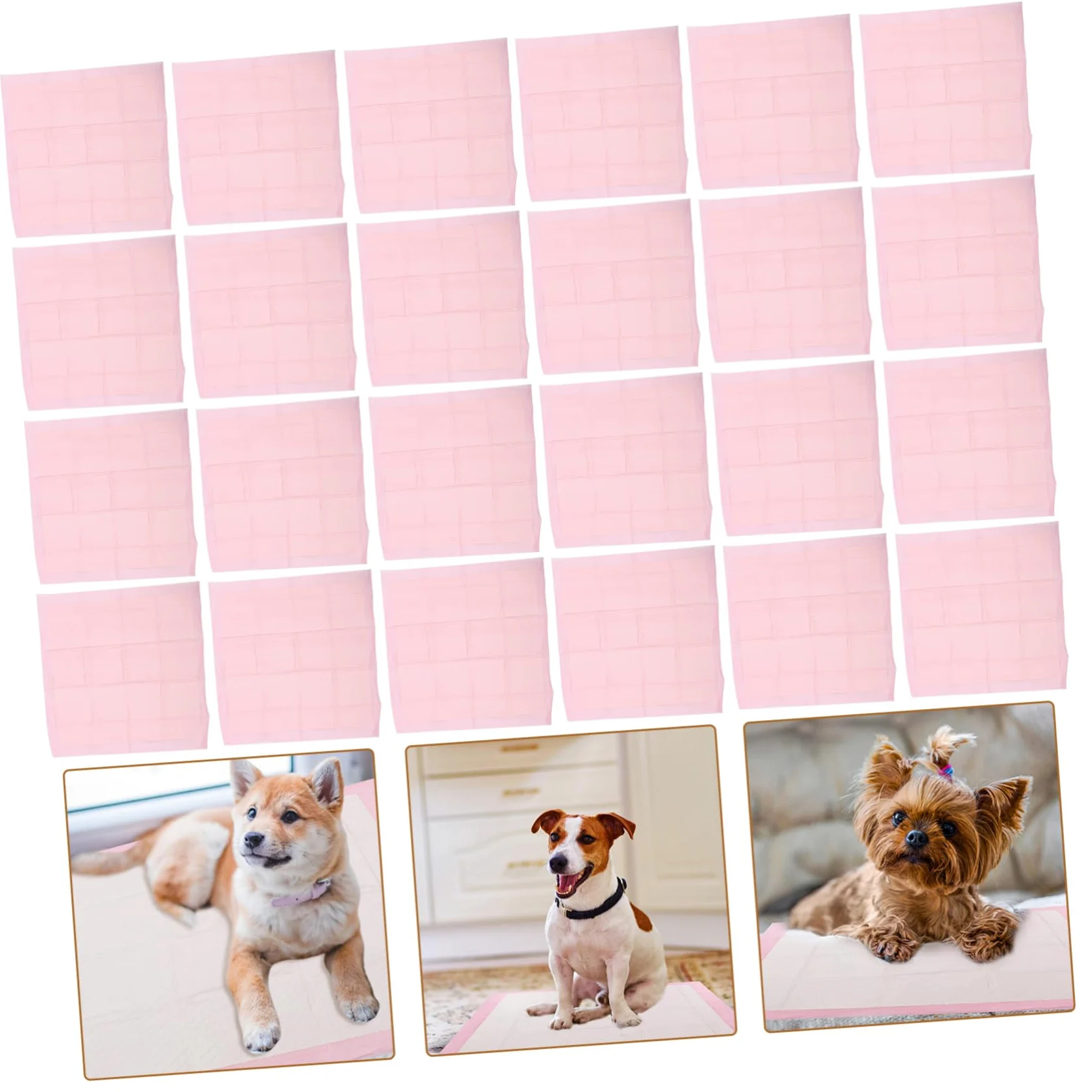 Alèses D'entraînement Épaisses pour Chien, 40 Pièces, 60x60 Cm | Non-tissé Rose, Très Absorbantes, Usage Extérieur et Cage pour Animaux, Format 1 Paquet