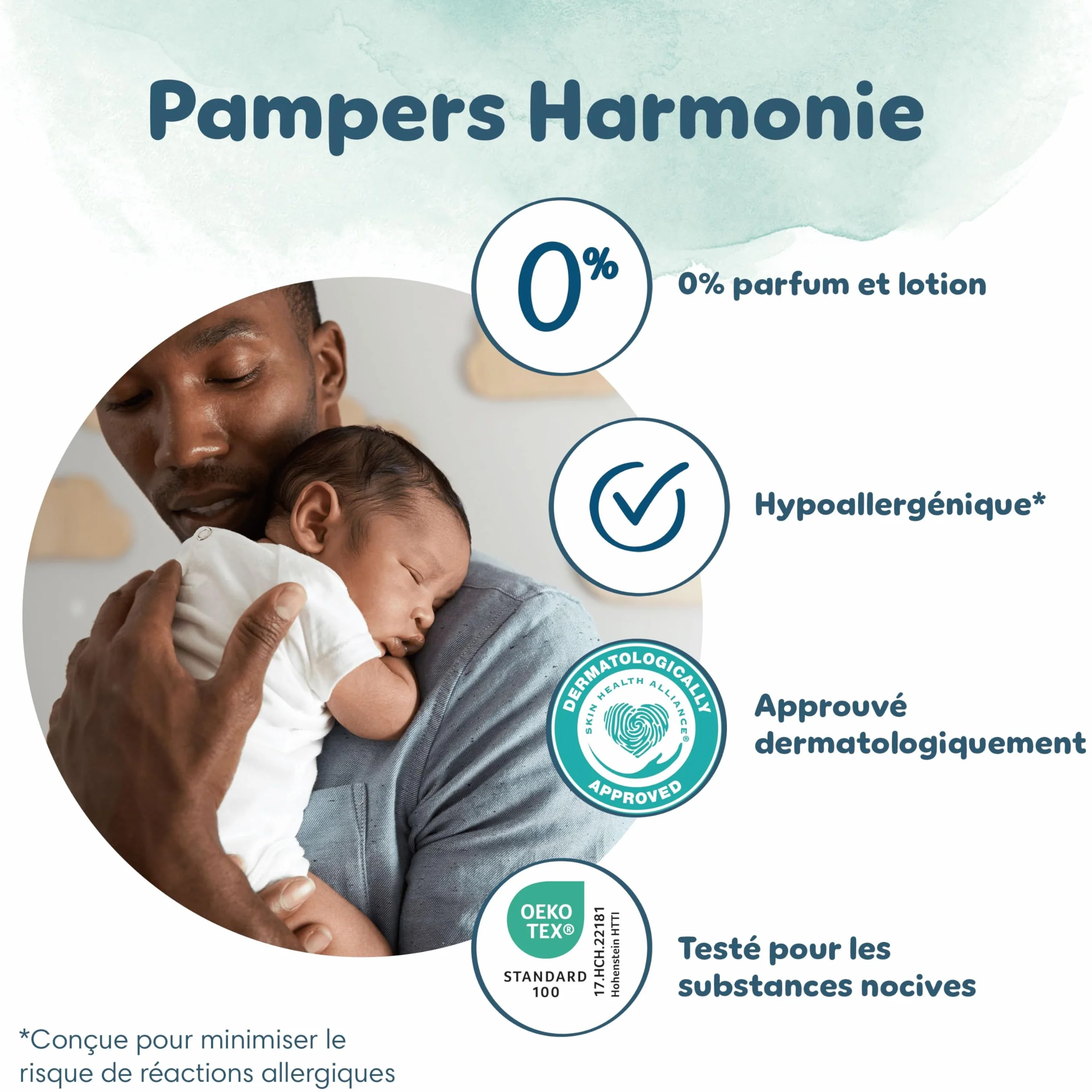 Pampers Harmonie Taille 2 204 Couches 4-8kg Protection Douce