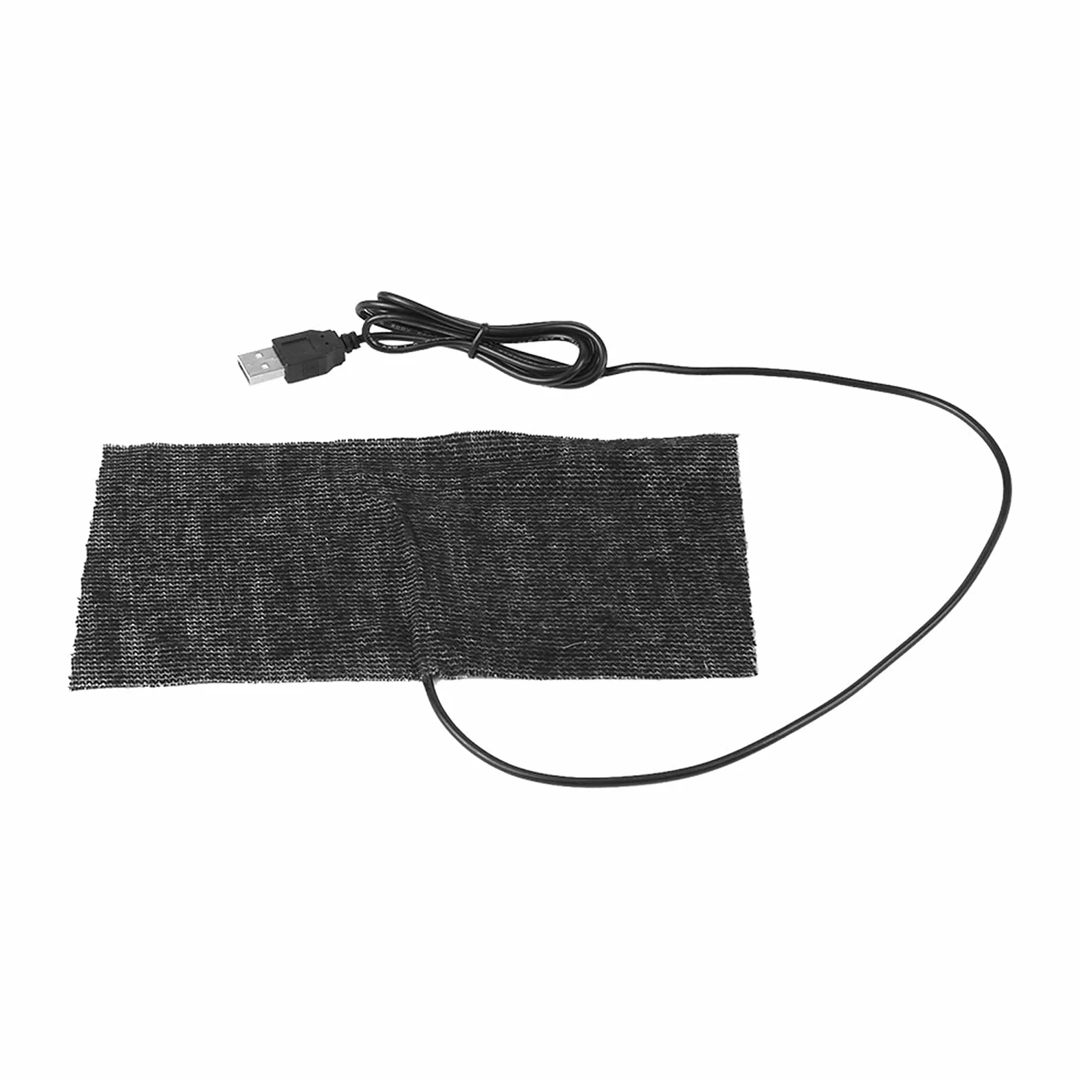 Tapis Chauffant USB 5V 20x10 cm Fibre de Carbone Noir