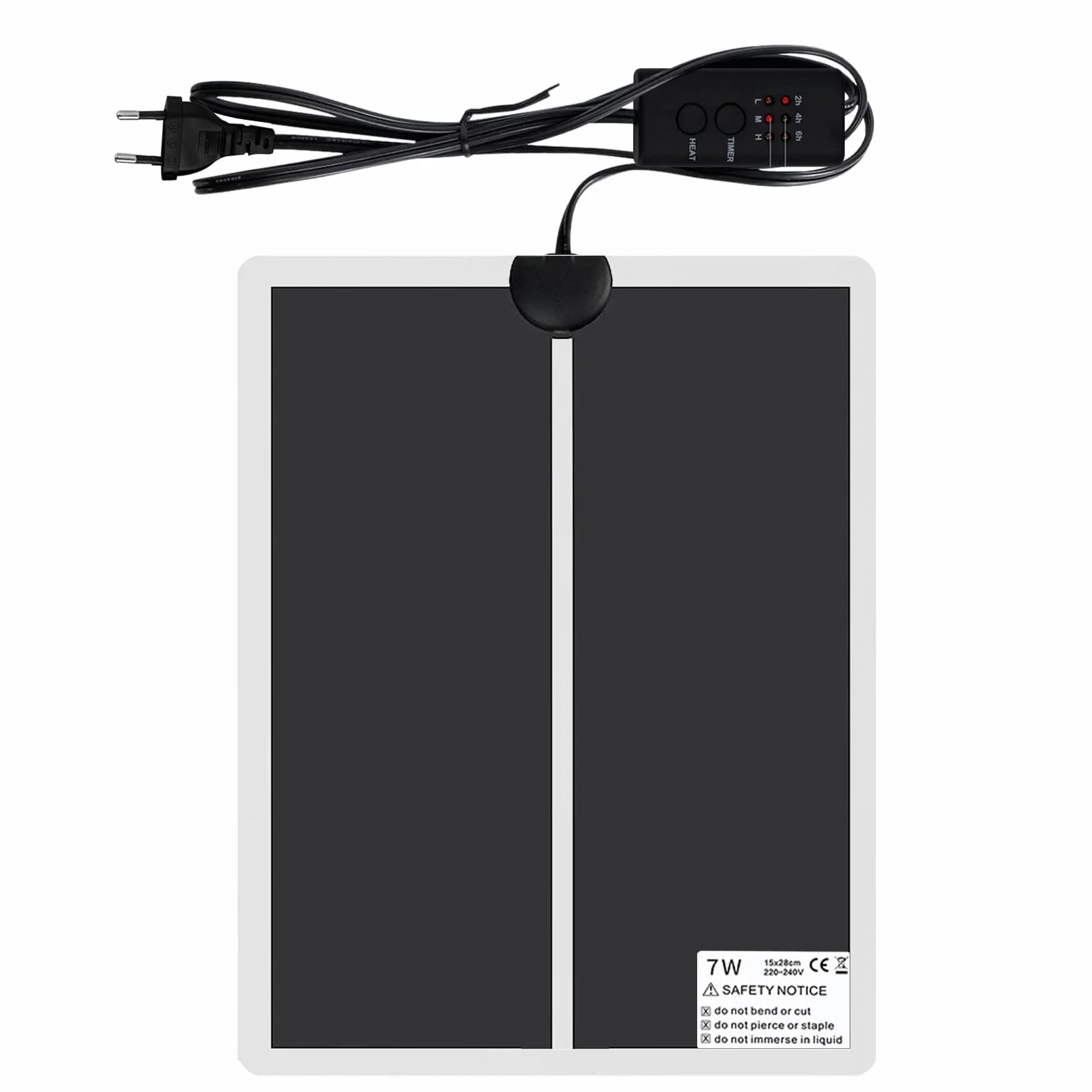 Tapis Chauffant pour Reptiles et Amphibiens 28x15cm 7W étanche