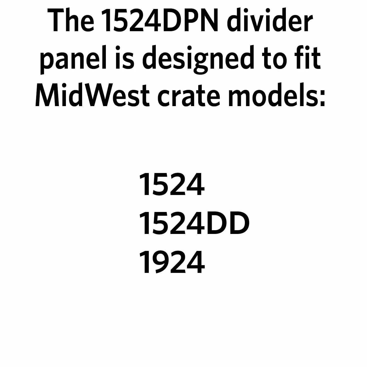 MidWest Homes for Pets Modèle 1524DPN Panneau de séparation pour cage de chien de 60,96 cm ; convient aux modèles 1524 et 1524DD, 1624, 1624DD, B24, B24DD ; revêtement de finition noir