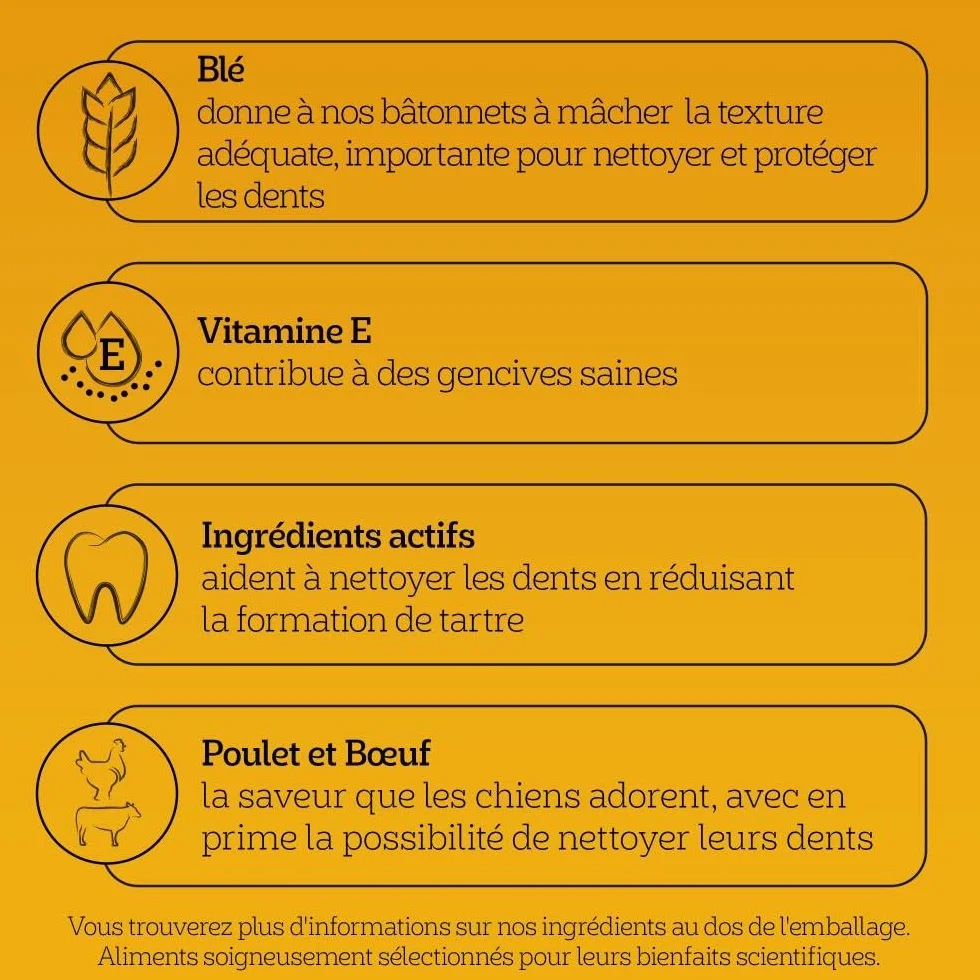 PEDIGREE DENTASTIX 56 Bâtonnets à Mâcher pour Petits Chiens 5-10kg, Saveur Poulet et Bœuf