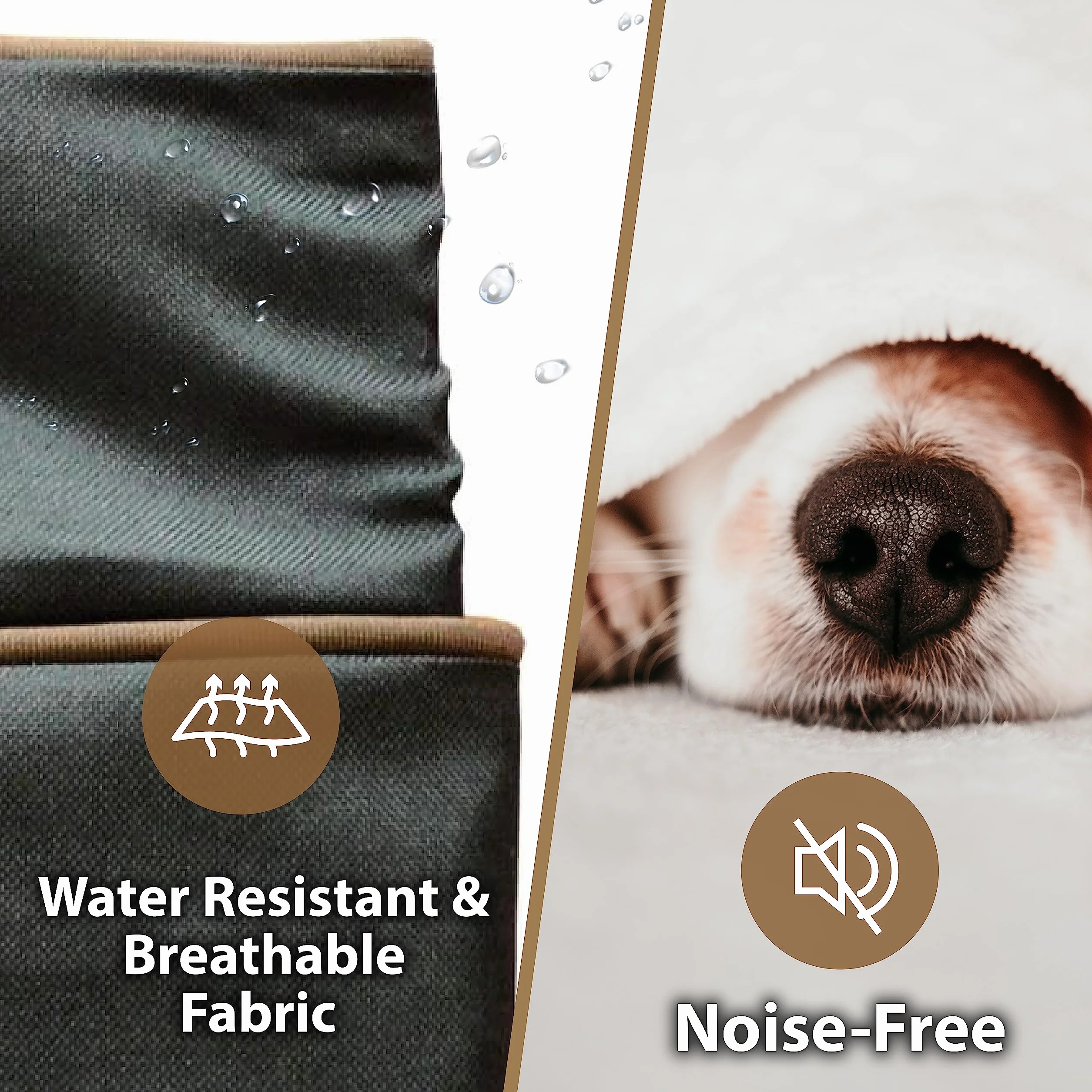 Ellie-Bo Housse Imperméable pour Chien de Rechange 87 x 57 cm Noir